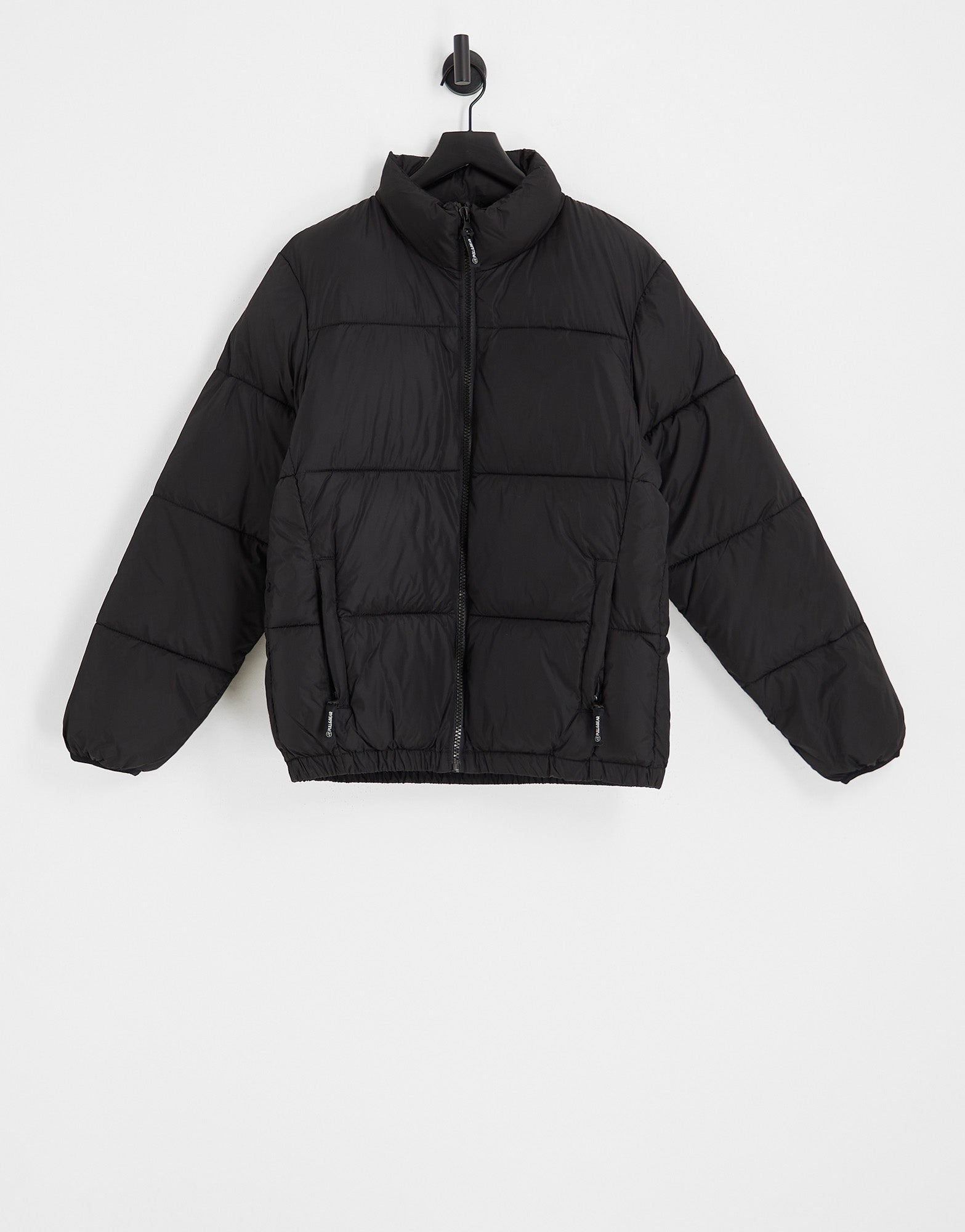 Pull&Bear puffer jacket in black - ASOS Sample Sale