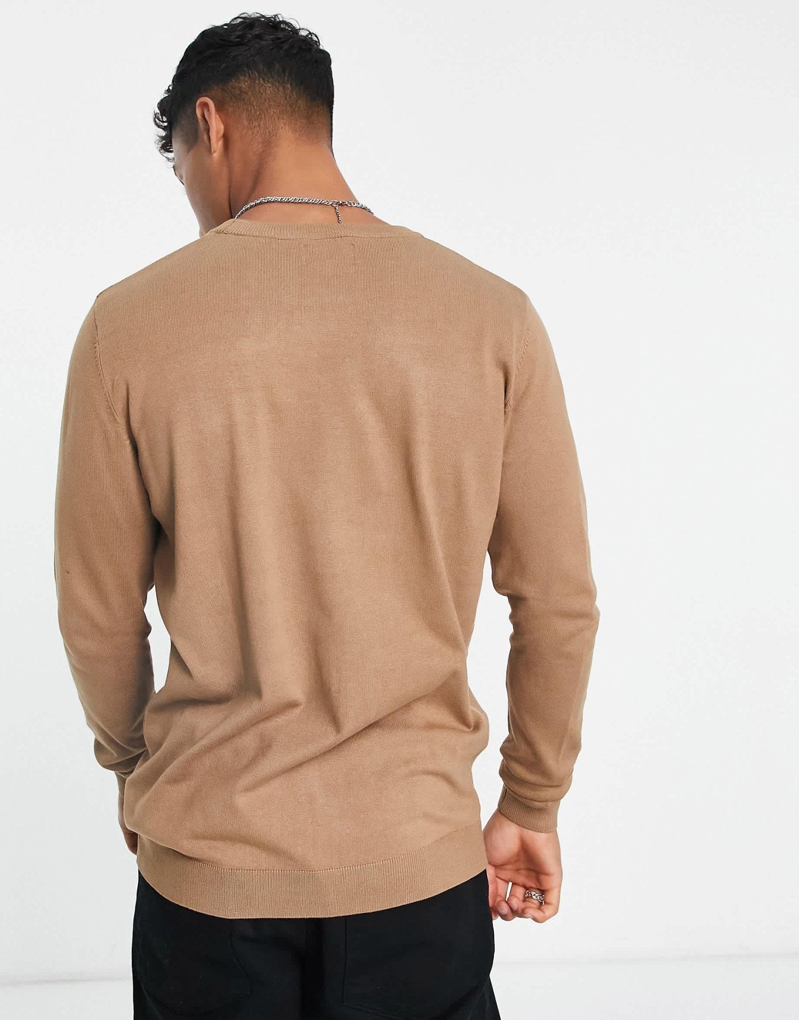 Pull&Bear relaxed fit jumper in beige - ASOS Sample Sale