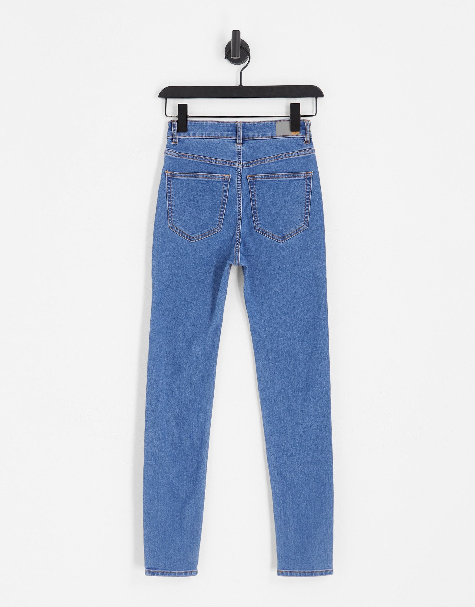 Pull&Bear skinny high waisted jeans in medium blue - ASOS Sample Sale