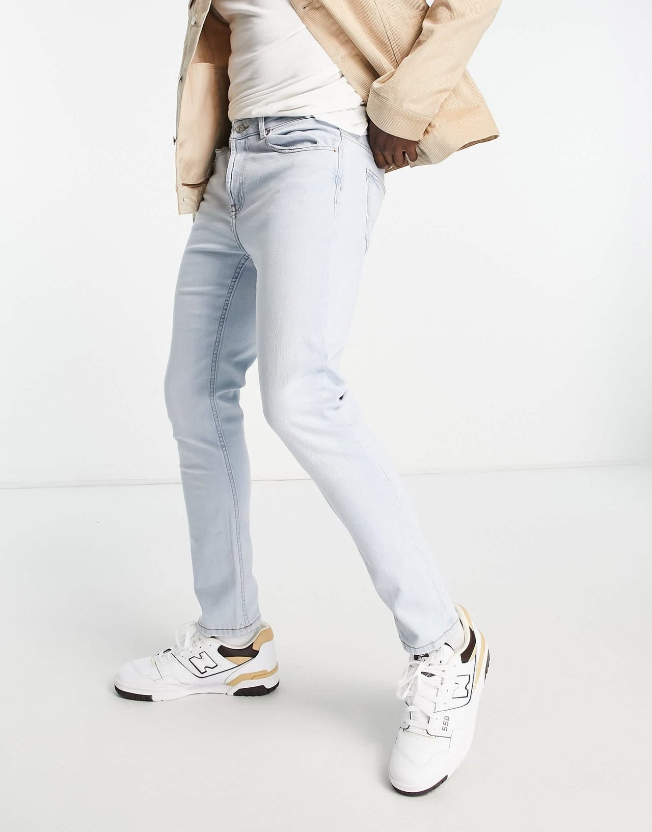 Pull&Bear slim jeans in light blue - ASOS Sample Sale