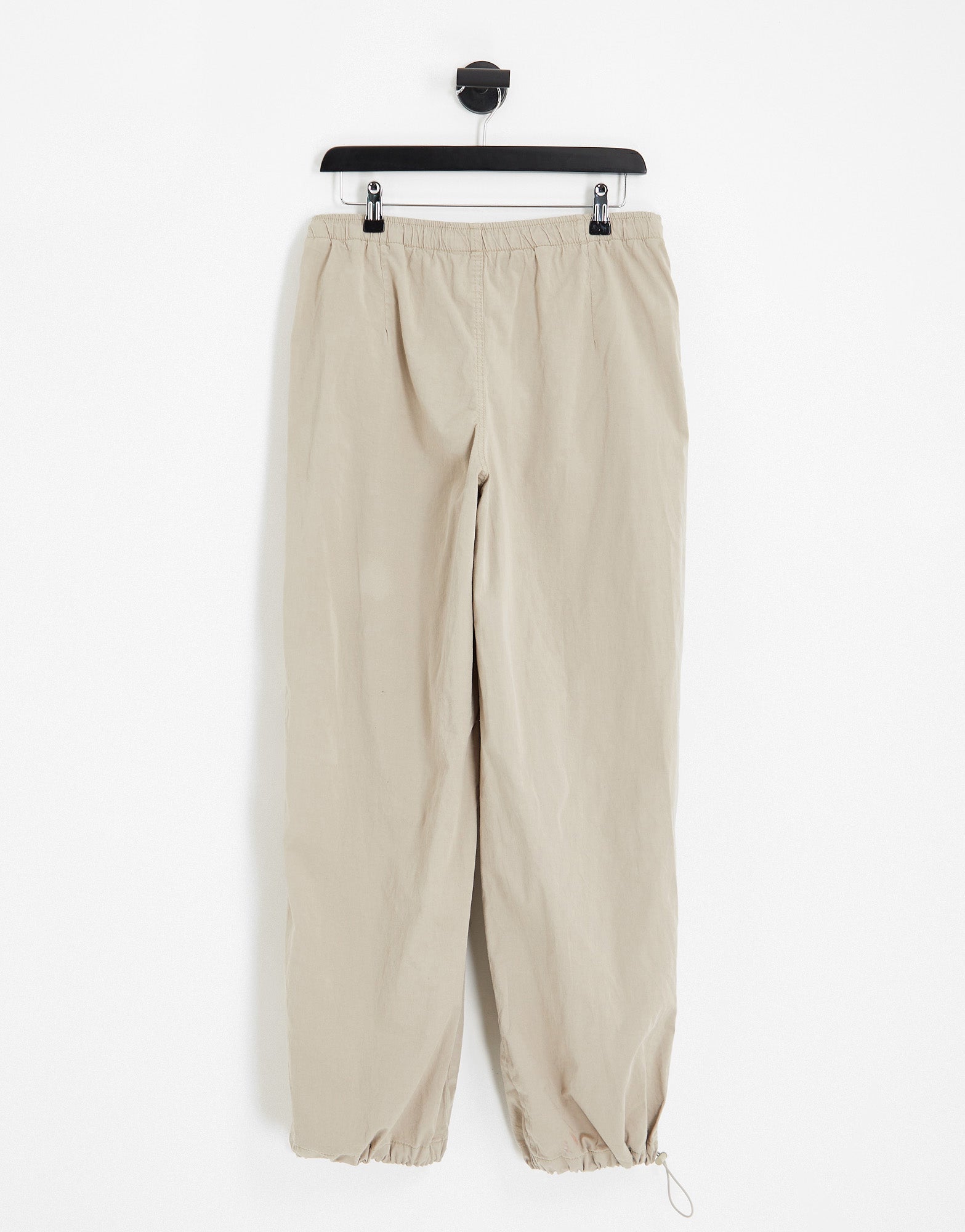 Pull&Bear slim leg parachute pants in stone - ASOS Sample Sale
