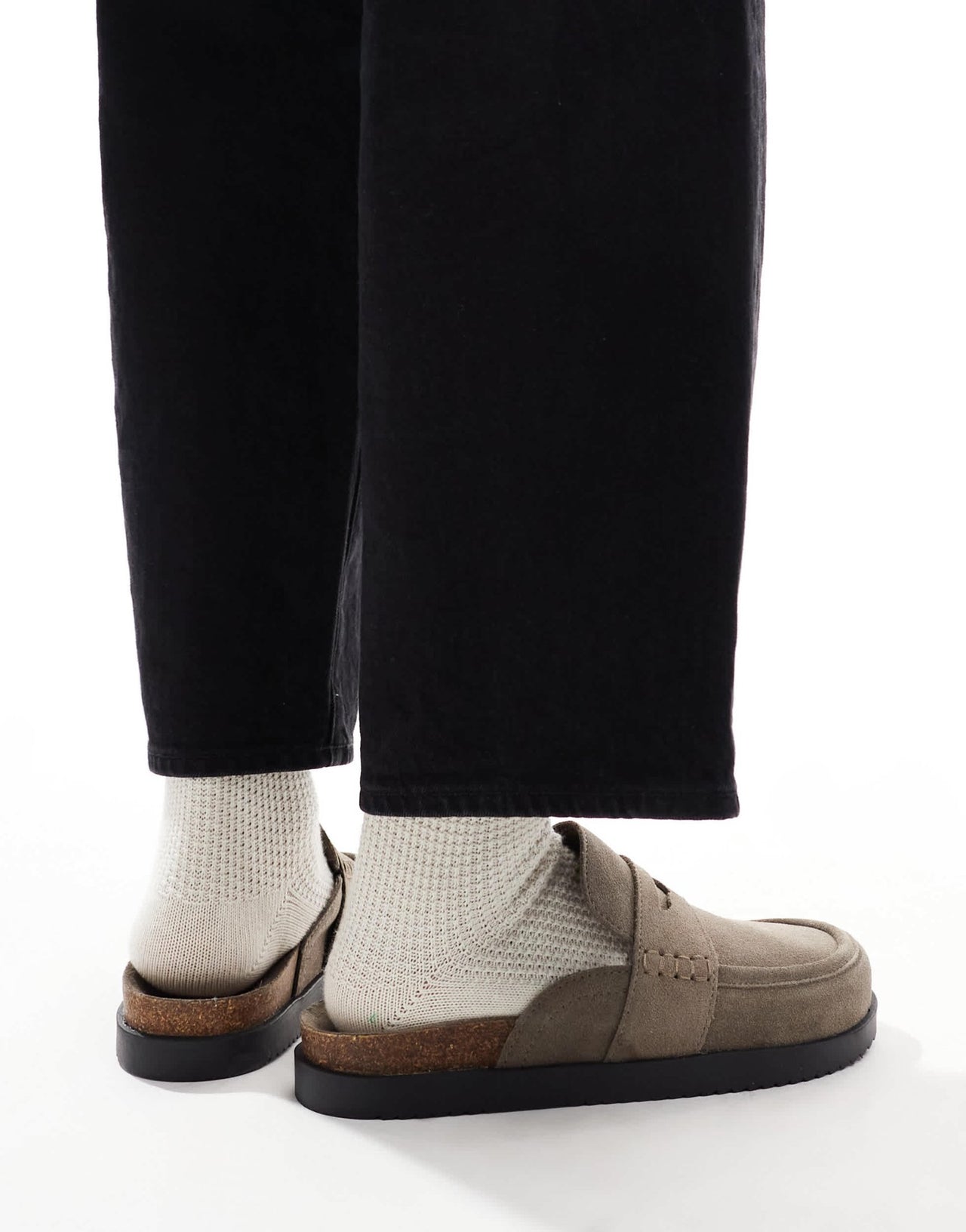Pull&Bear slip on loafers in grey - ASOS Sample Sale