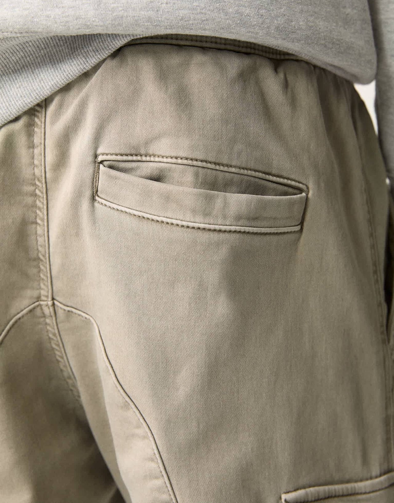 Pull&Bear soft cargo joggers in stone - ASOS Sample Sale