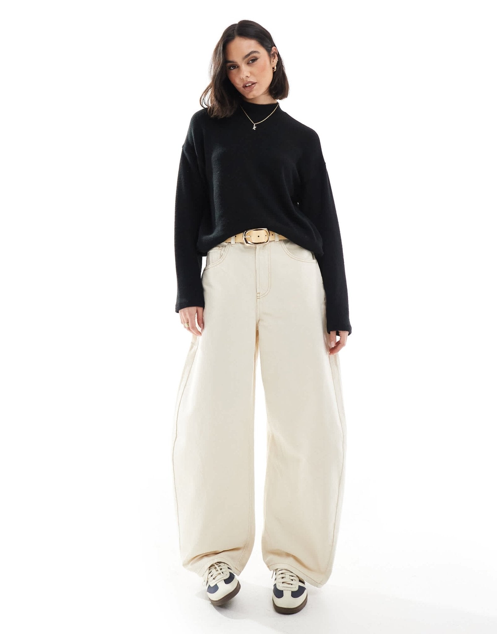 Pull&Bear soft touch long sleeve top co-ord in black - ASOS Sample Sale