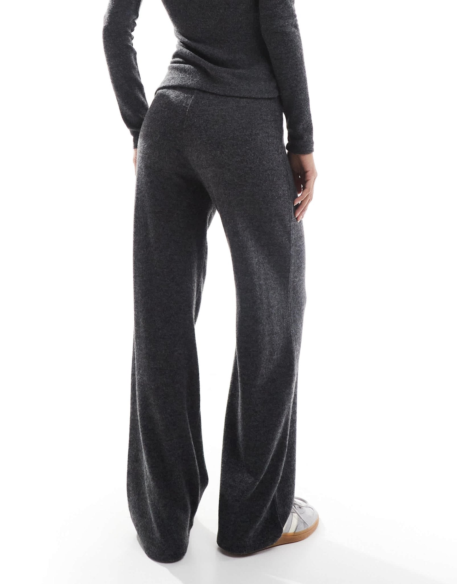 Pull&Bear soft touch wide leg jogger co - ord in charcoal grey - ASOS Sample Sale