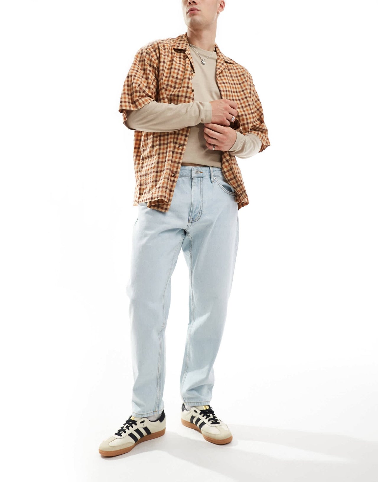 Pull&Bear standard fit jeans in light blue - ASOS Sample Sale