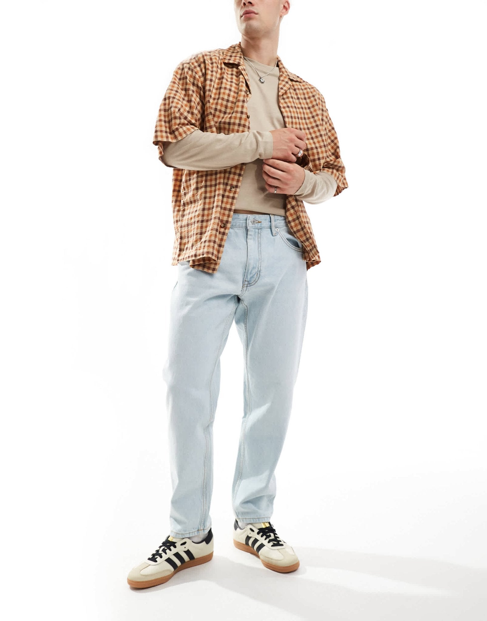 Pull&Bear standard fit jeans in light blue - ASOS Sample Sale