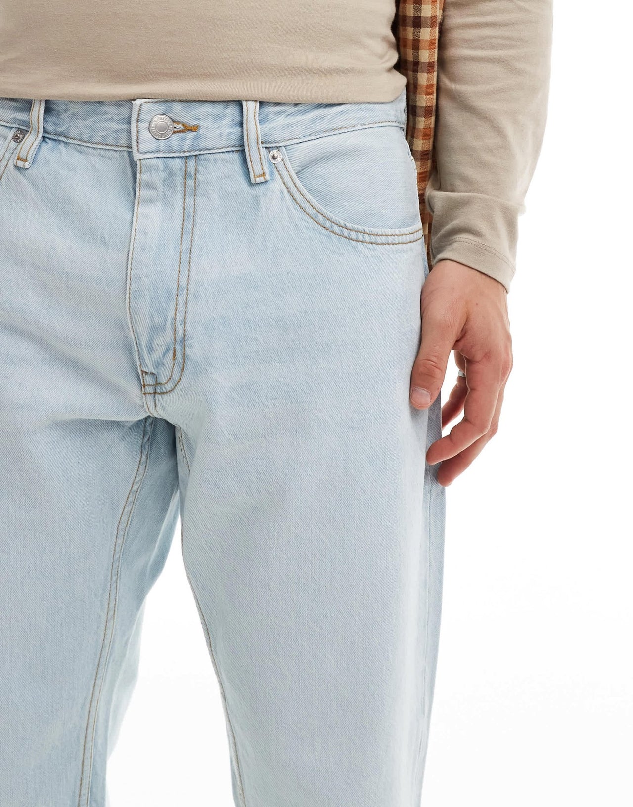 Pull&Bear standard fit jeans in light blue - ASOS Sample Sale
