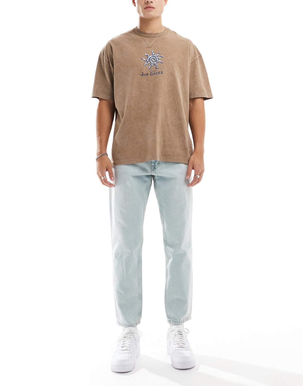 Pull&Bear standard fit jeans in light blue - ASOS Sample Sale