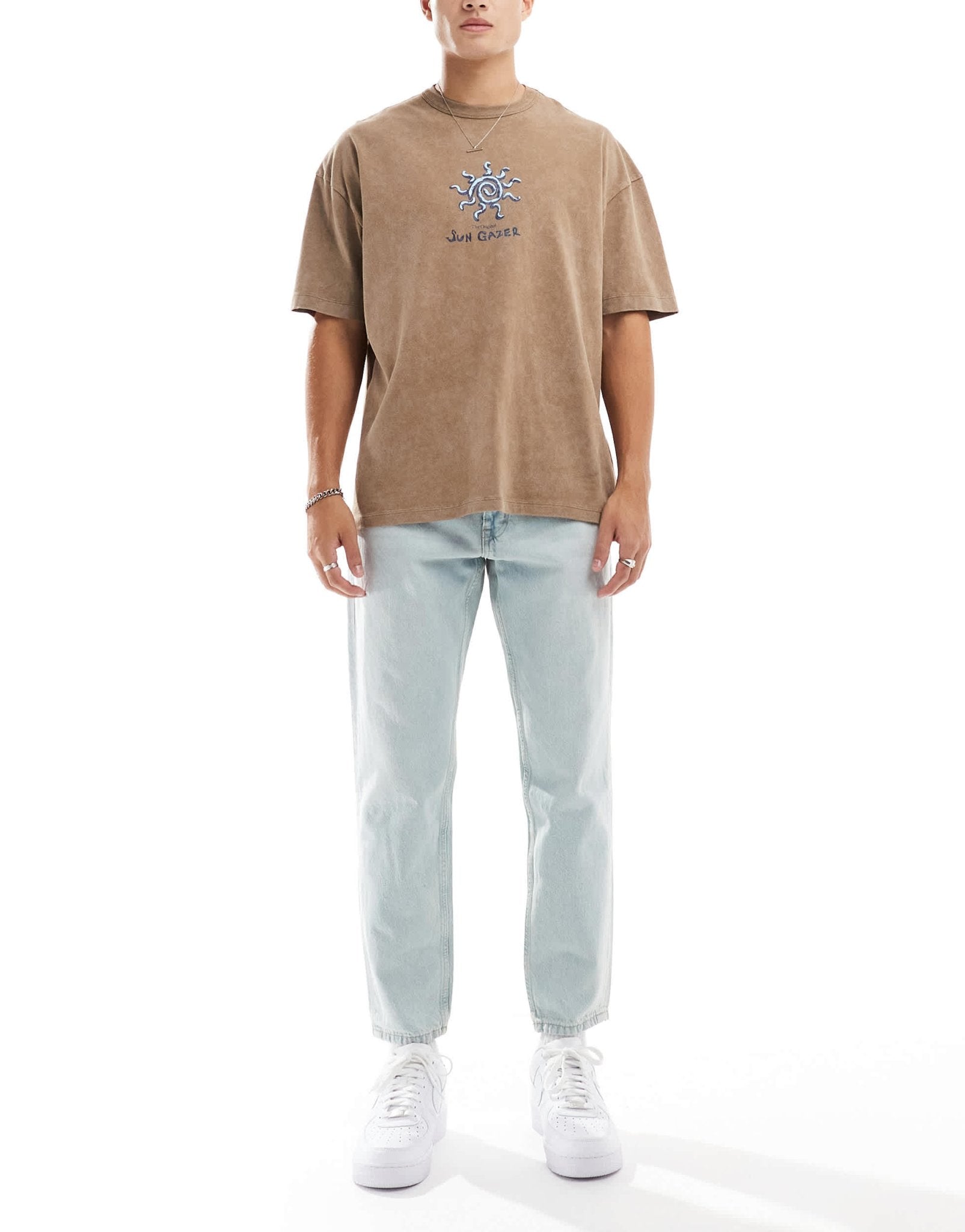 Pull&Bear standard fit jeans in light blue - ASOS Sample Sale