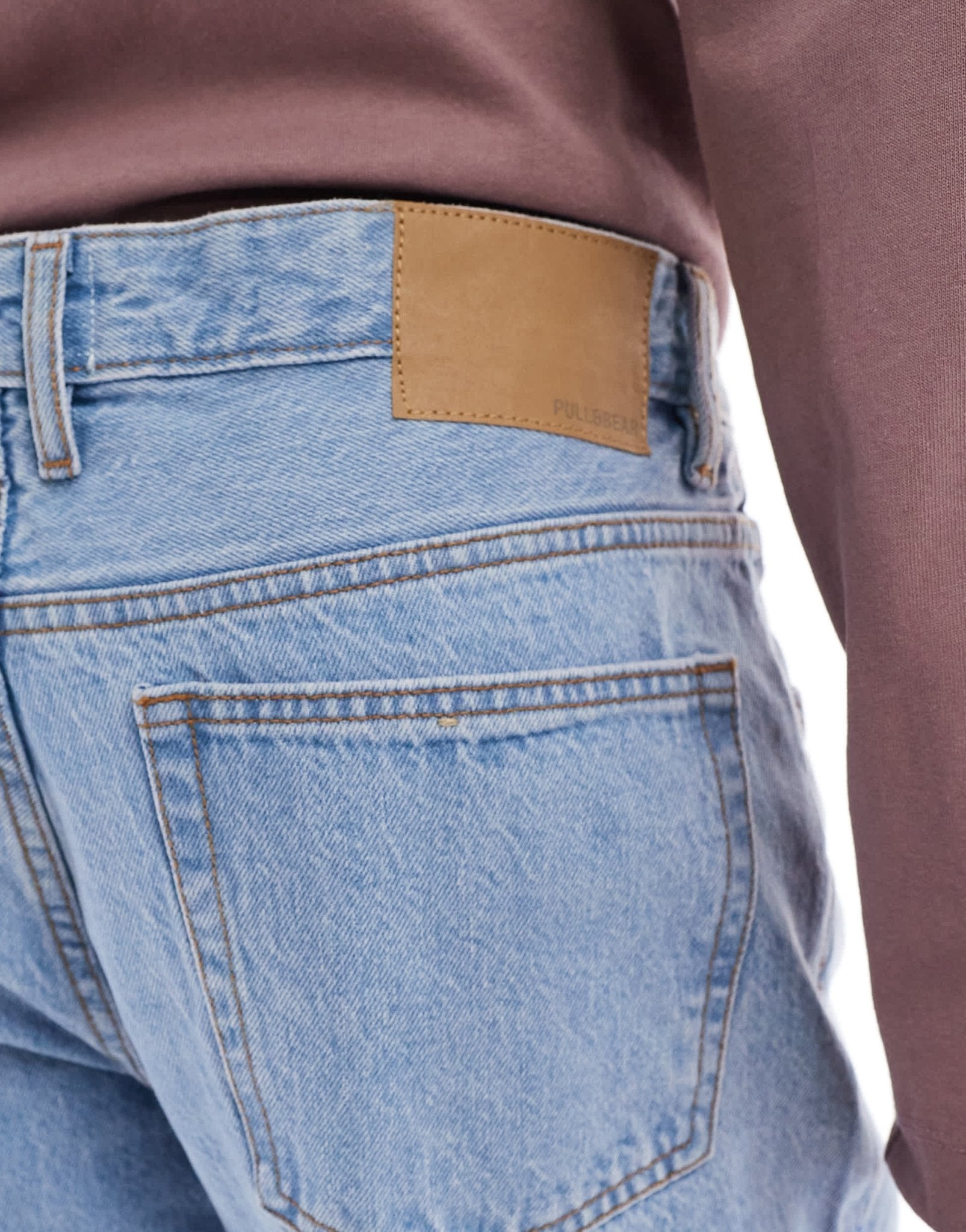 Pull&Bear standard fit jeans in mid blue - ASOS Sample Sale