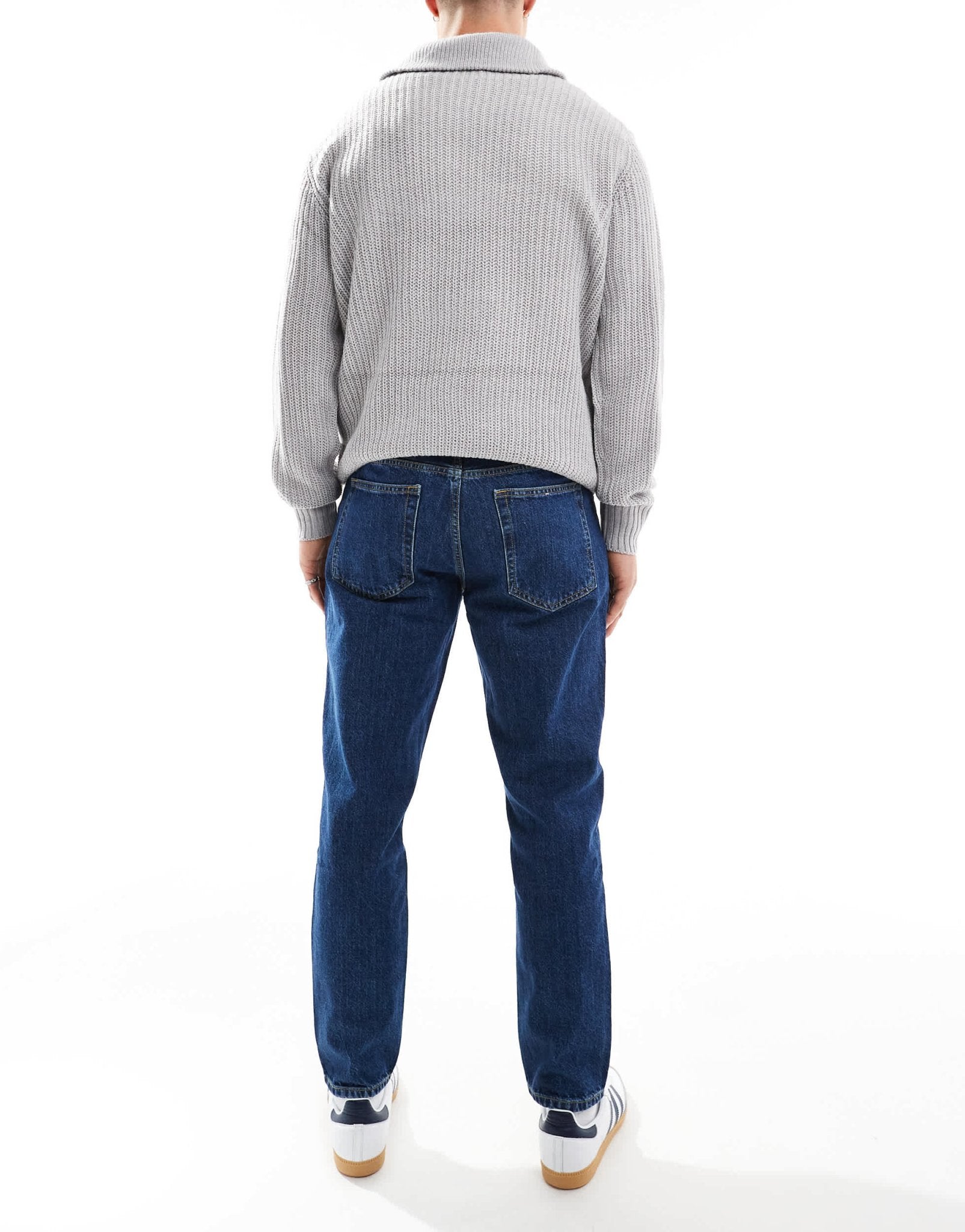 Pull&Bear standard fit rinse wash jean in dark blue - ASOS Sample Sale