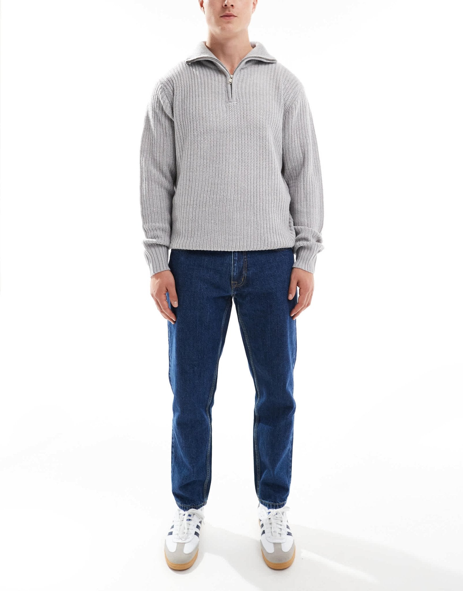 Pull&Bear standard fit rinse wash jean in dark blue - ASOS Sample Sale
