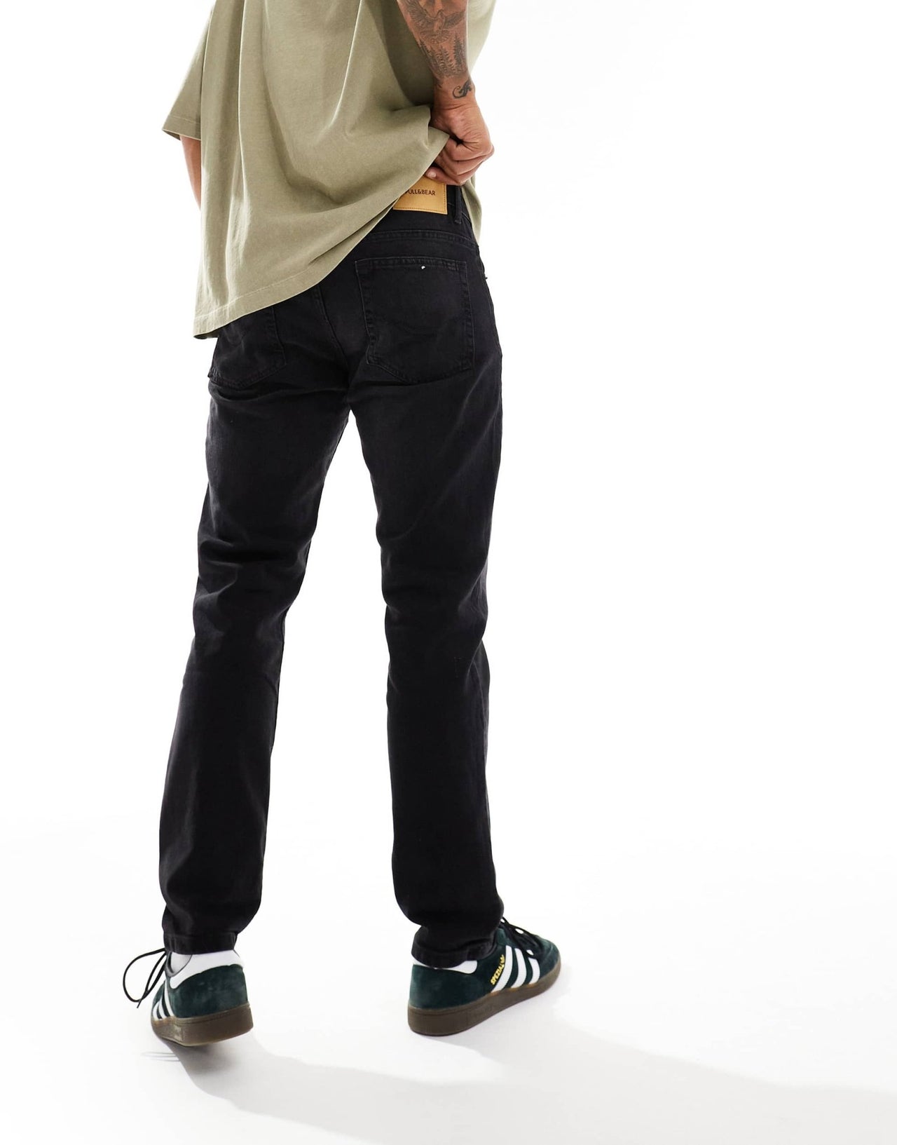 Pull&Bear straight fit jeans in washed black - ASOS Sample Sale
