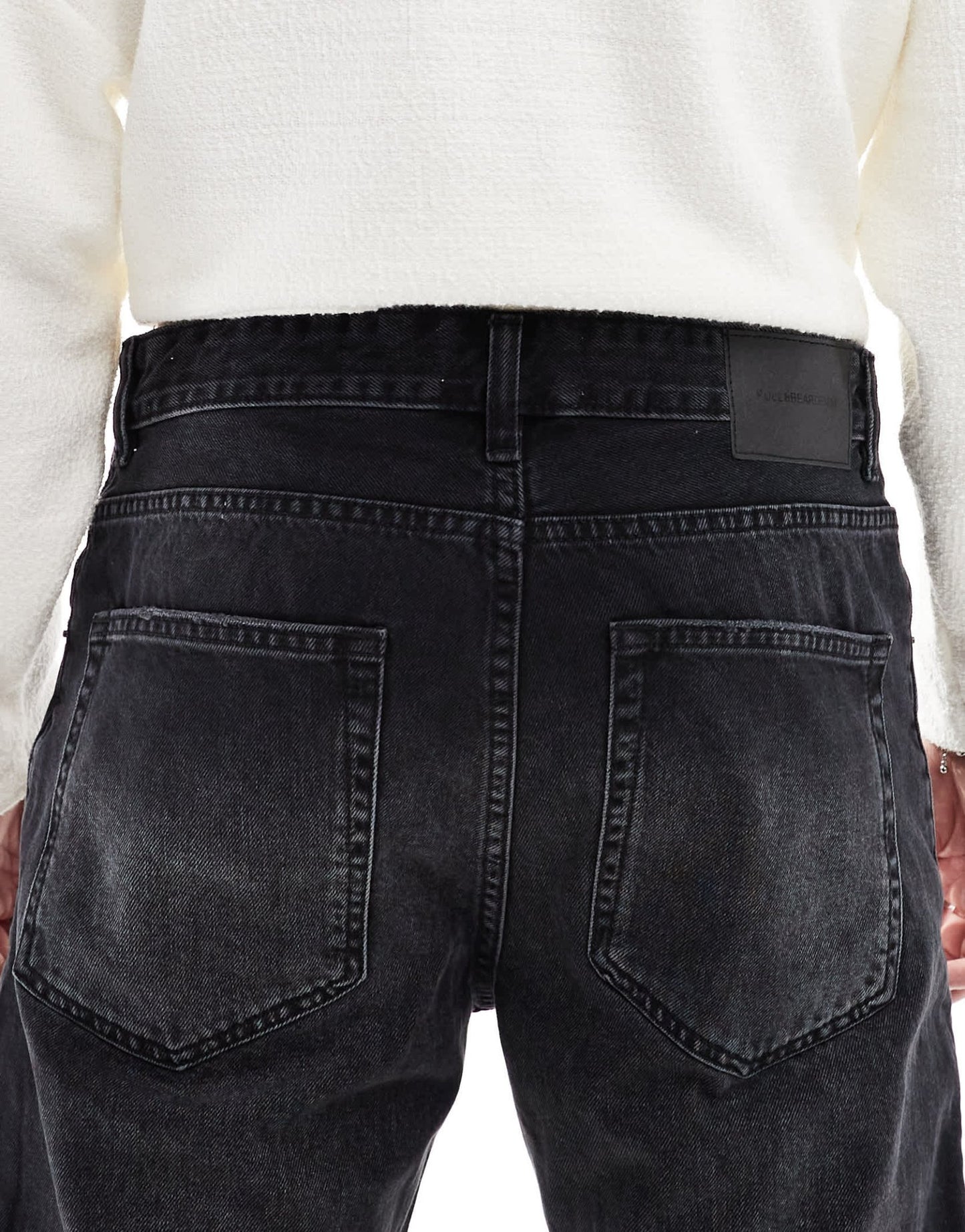 Pull&Bear straight vintage fit jeans in black - ASOS Sample Sale