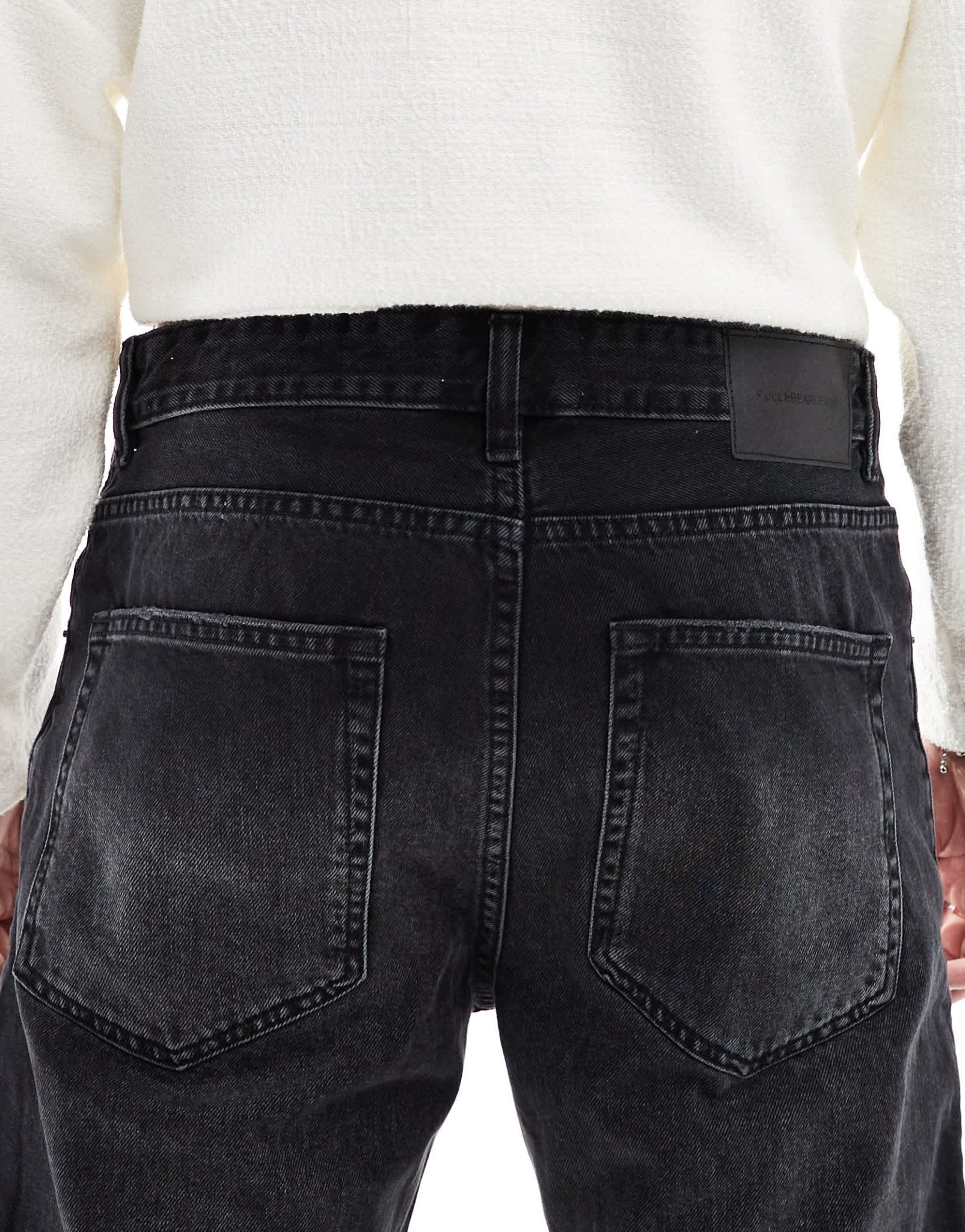 Pull&Bear straight vintage fit jeans in black - ASOS Sample Sale