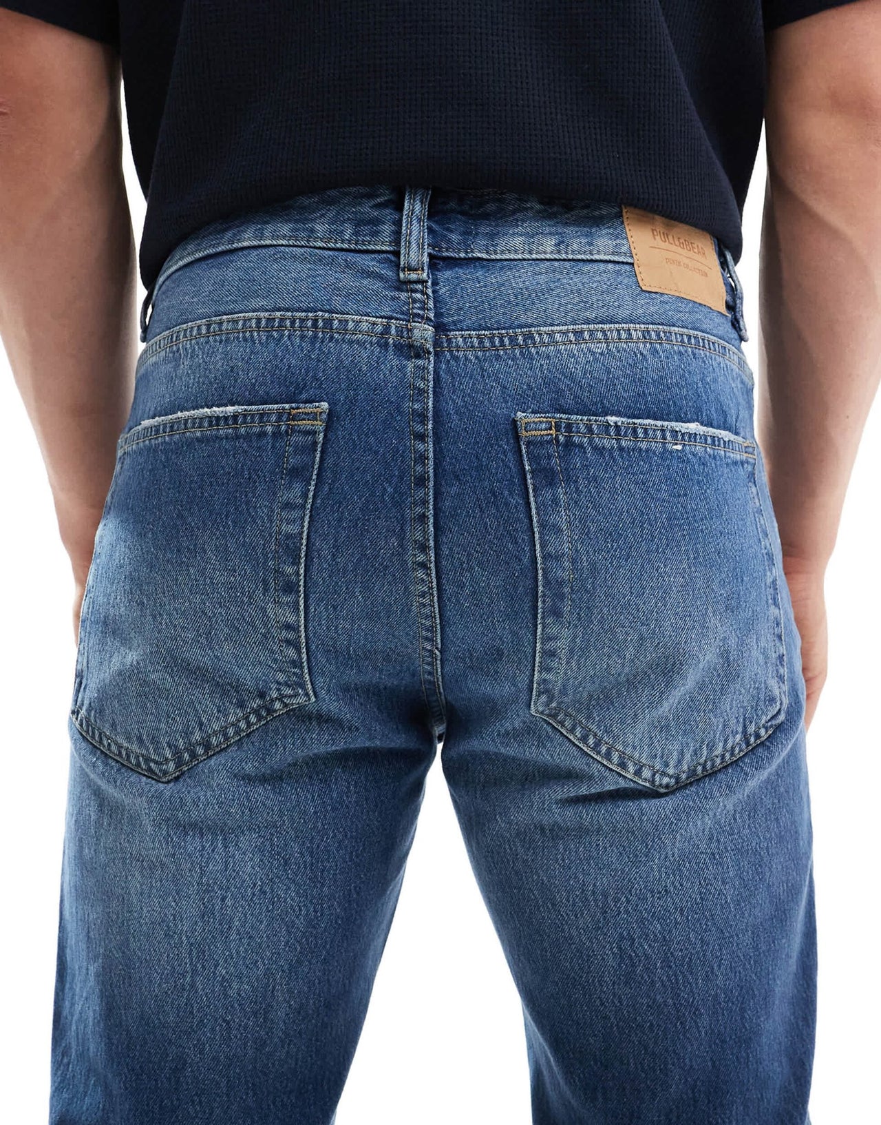 Pull&Bear straight vintage jeans in mid blue - ASOS Sample Sale