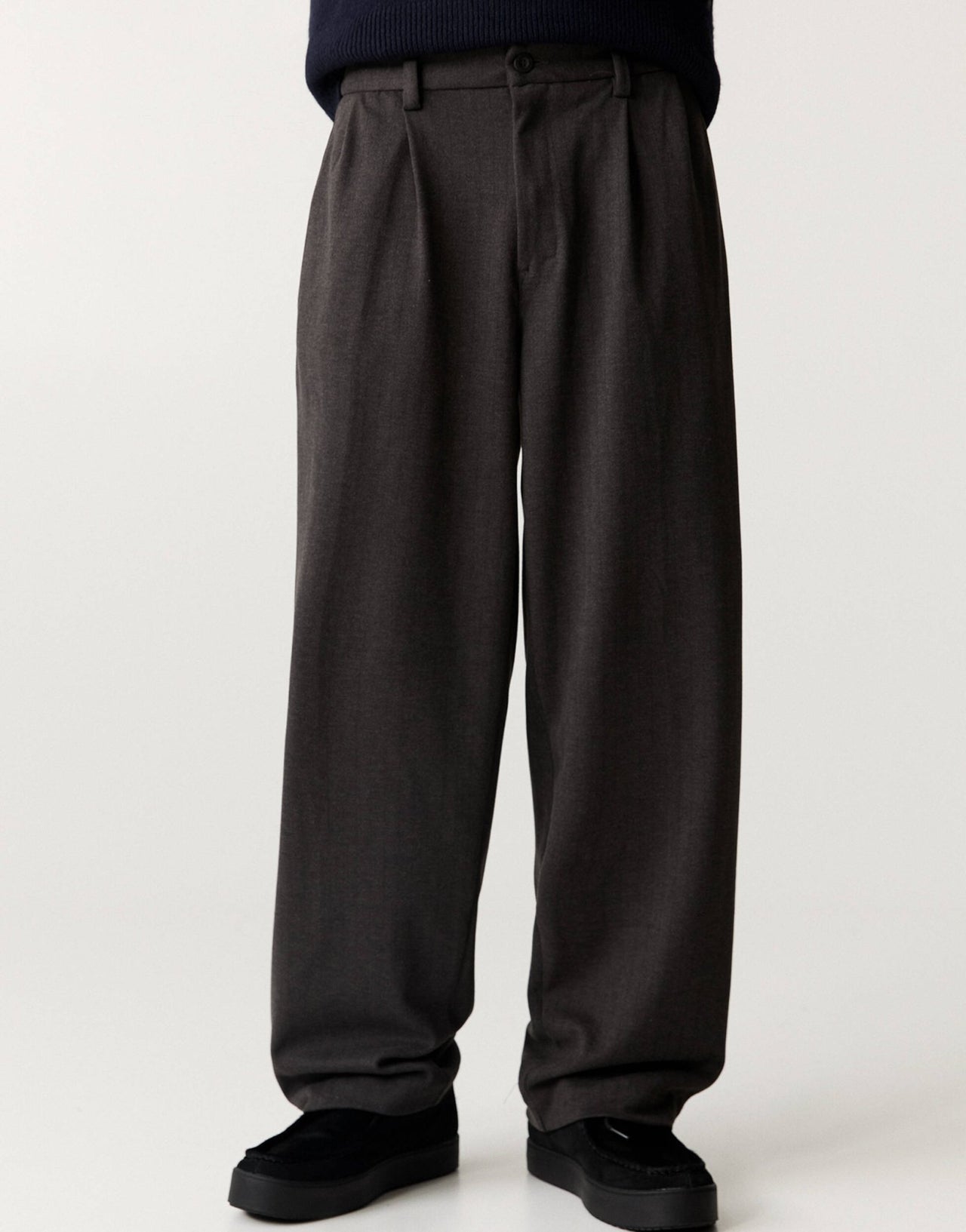 Pull&Bear stripe tailored trouser in grey - ASOS Sample Sale