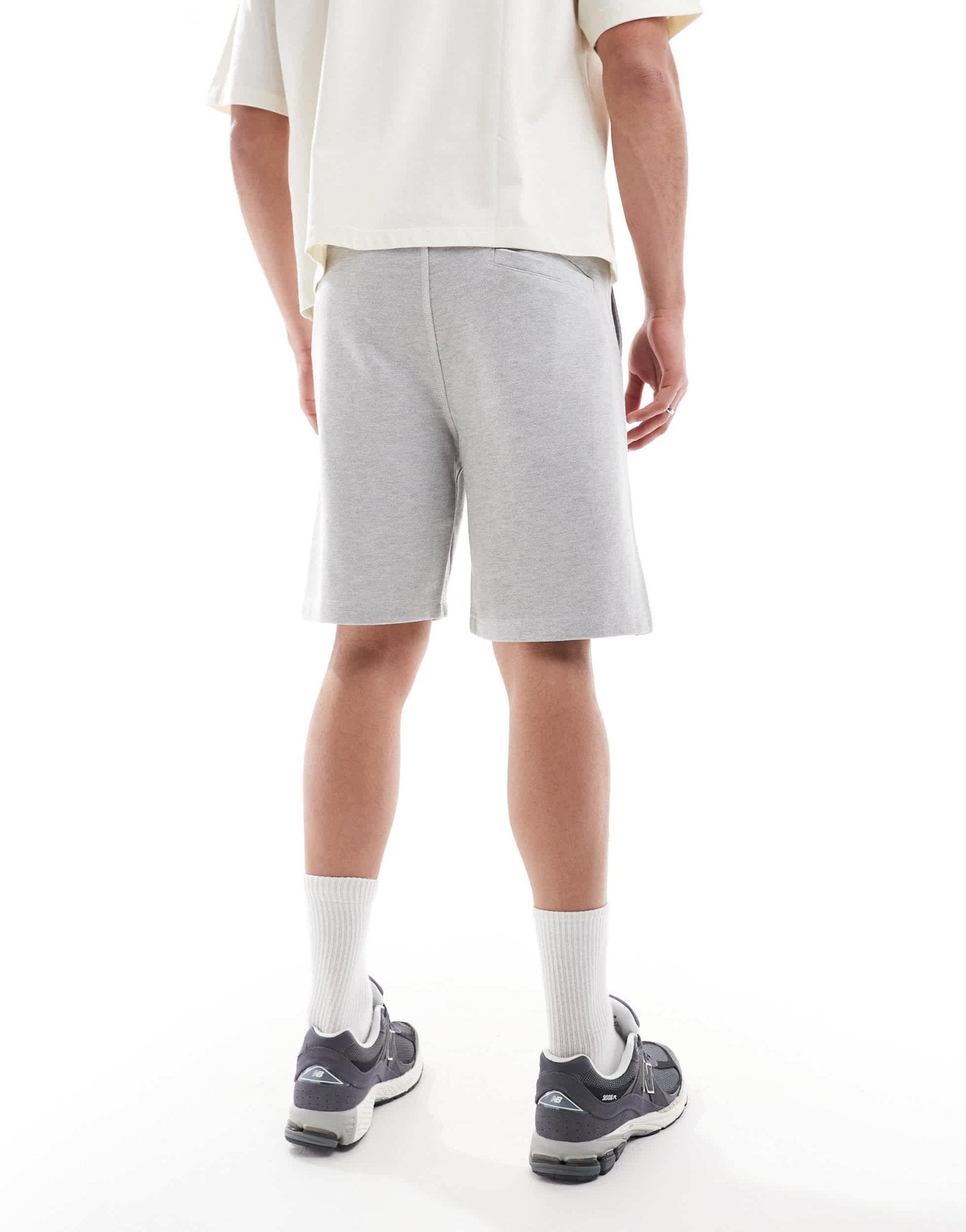 Pull&Bear STWD jersey shorts in light grey - ASOS Sample Sale
