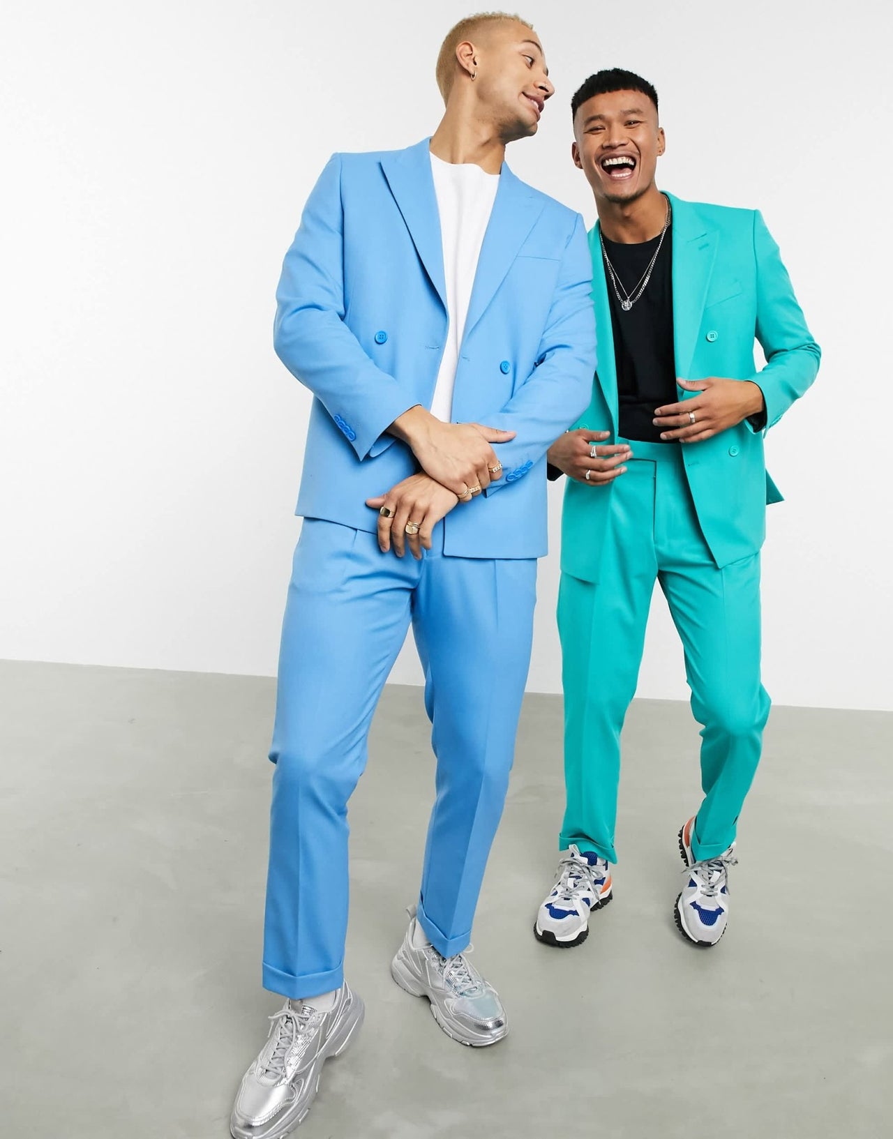 Pull&Bear suit jacket in blue - ASOS Sample Sale