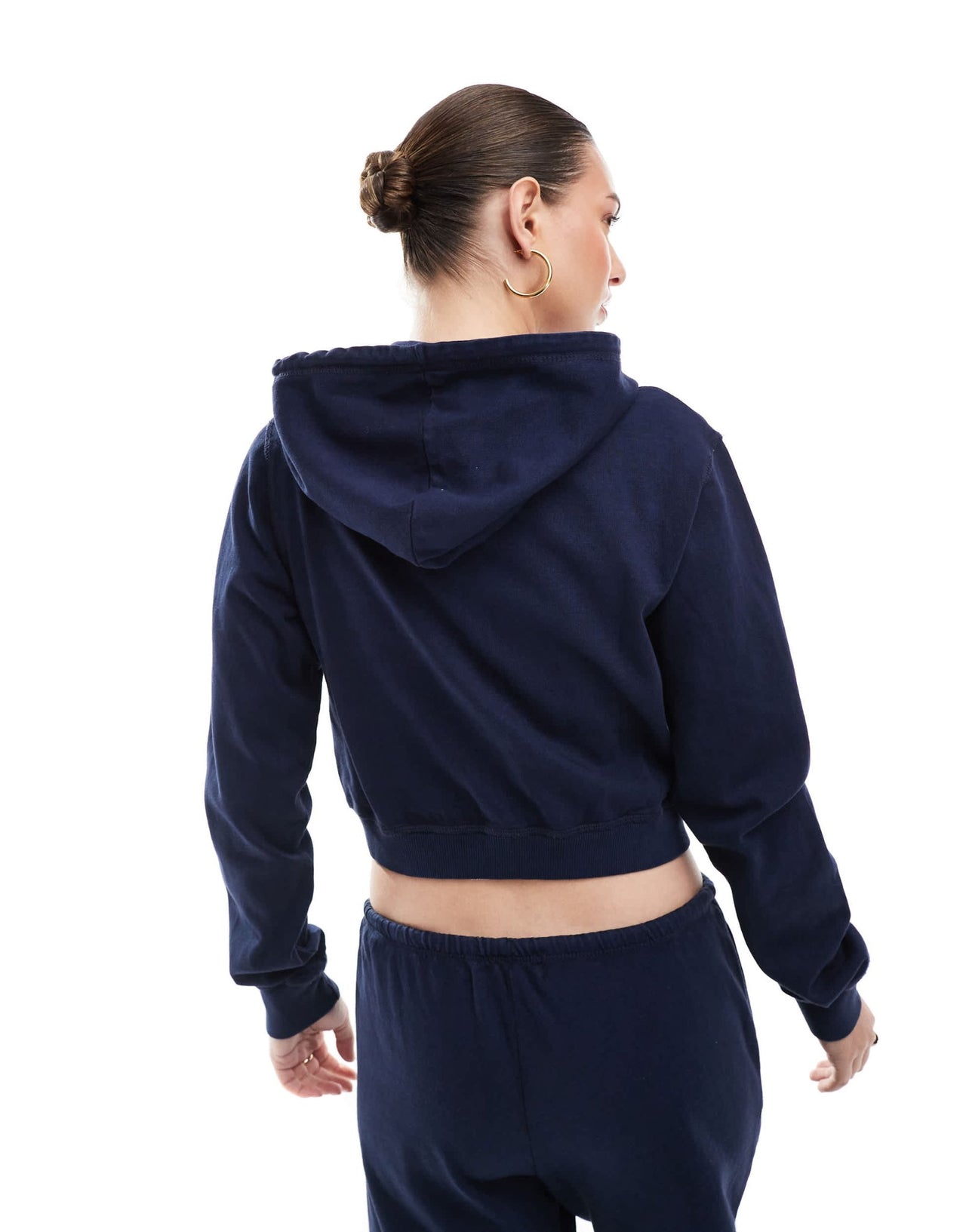 Pull&Bear zip through hoodie co - ord in navy - ASOS Sample Sale