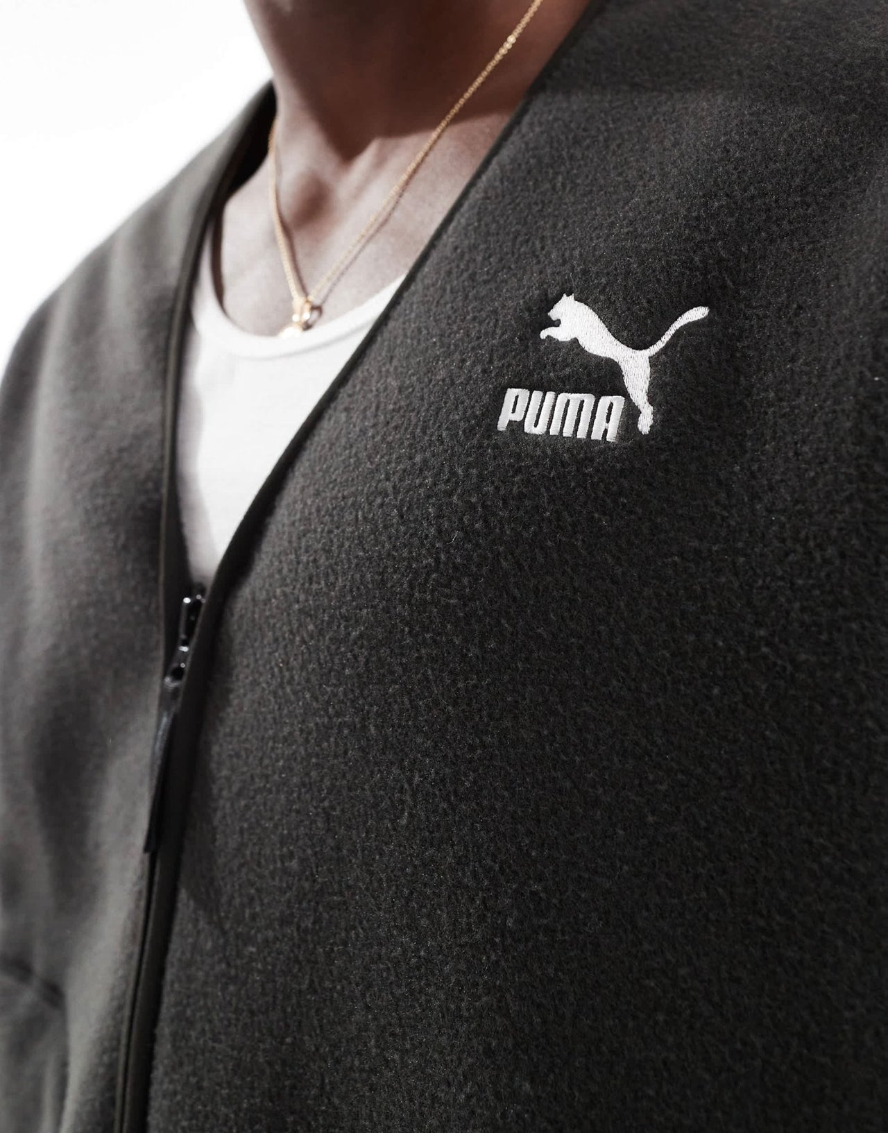 Puma Classics fleece cardigan in black - ASOS Sample Sale