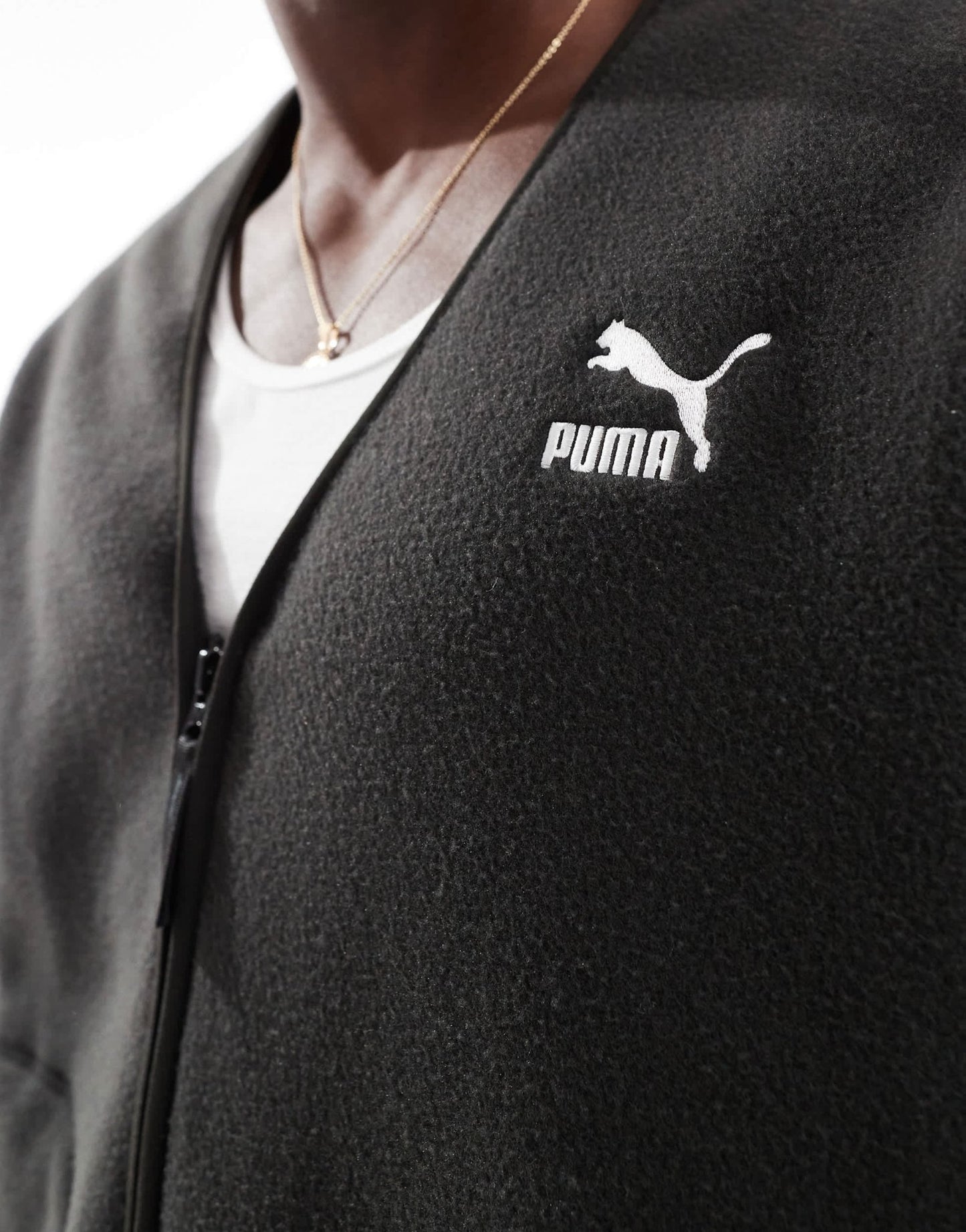 Puma Classics fleece cardigan in black - ASOS Sample Sale