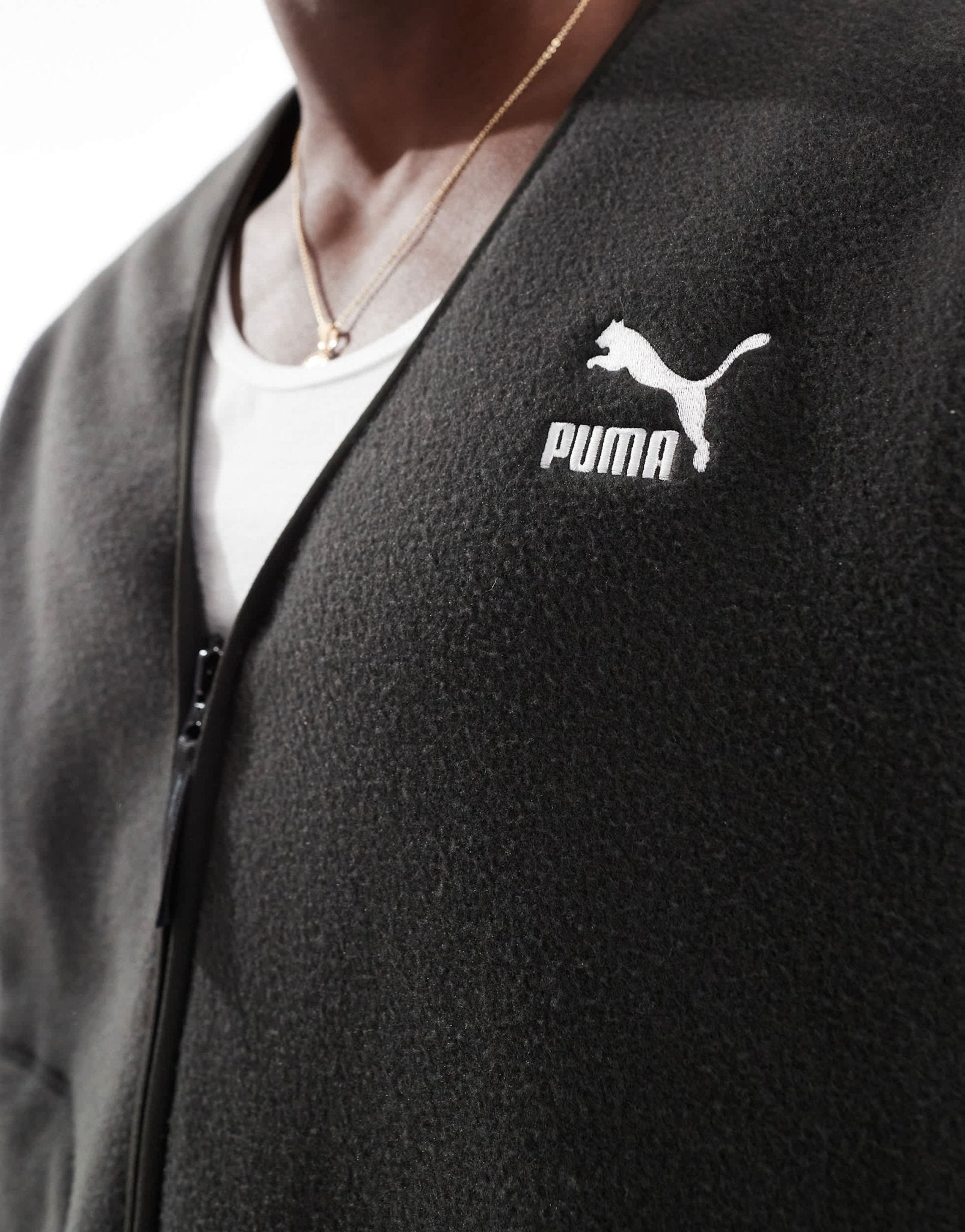 Puma Classics fleece cardigan in black - ASOS Sample Sale