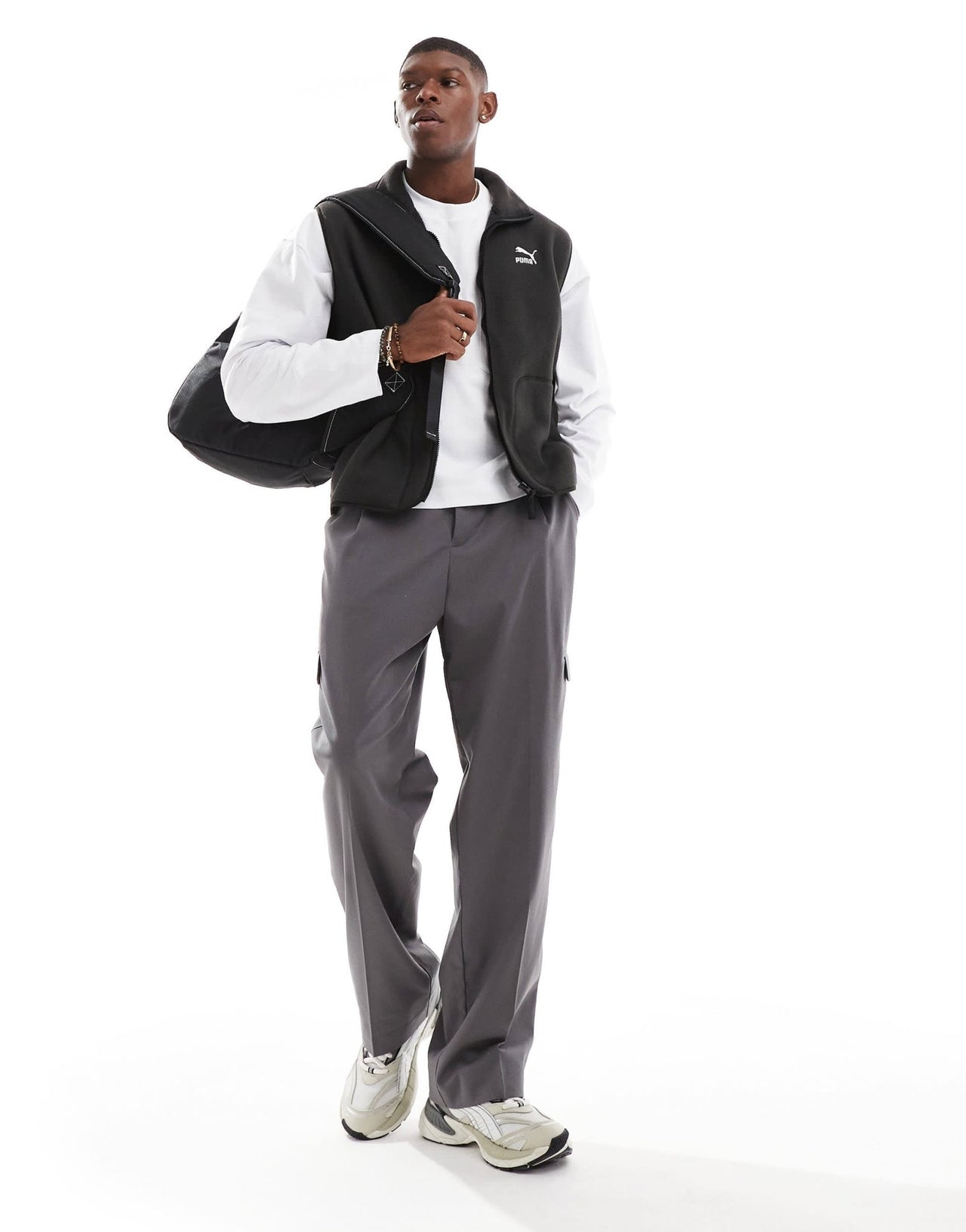 Puma Classics polar fleece vest in black - ASOS Sample Sale