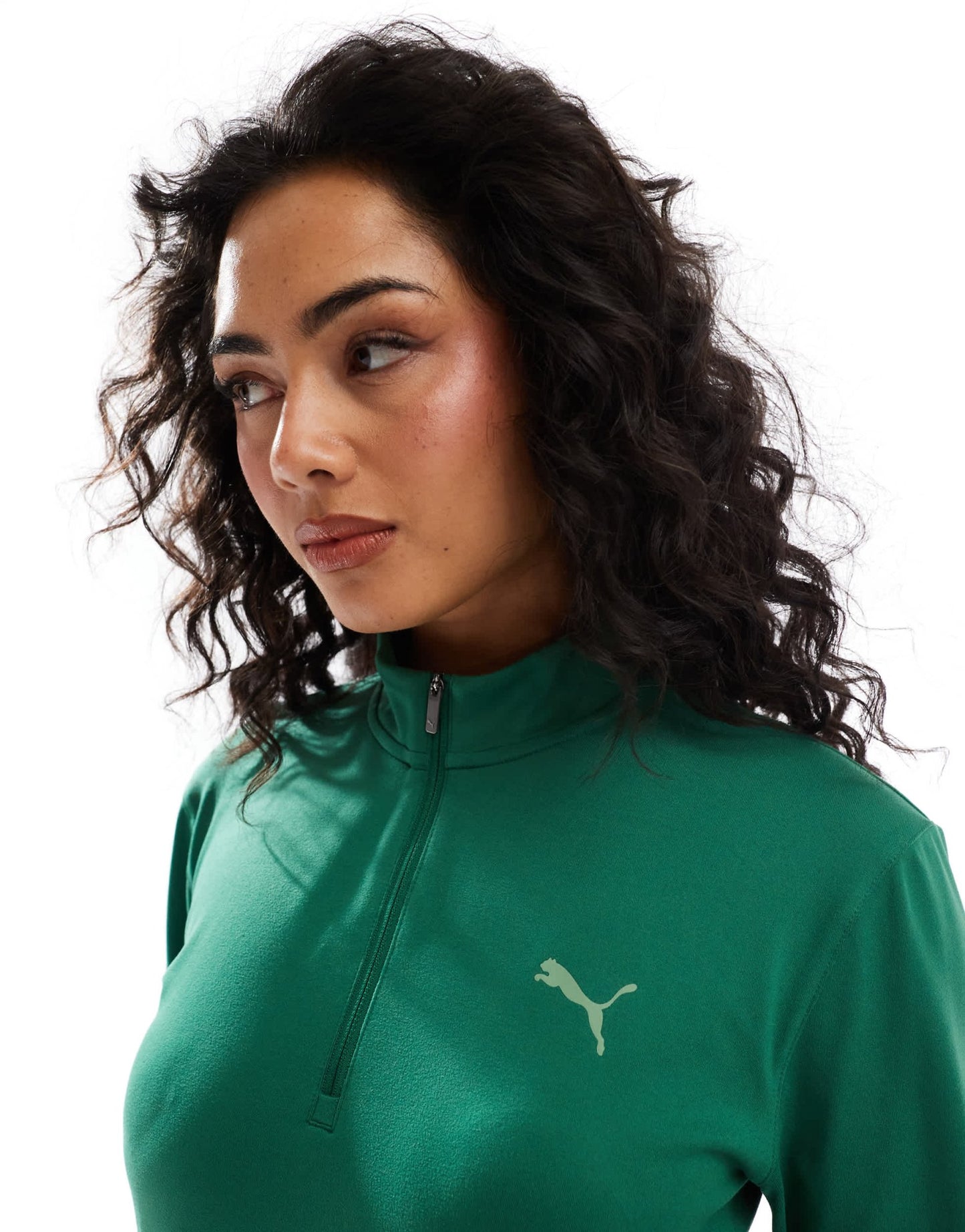 Puma Evolve 1/4 zip training top in olive green - ASOS Sample Sale