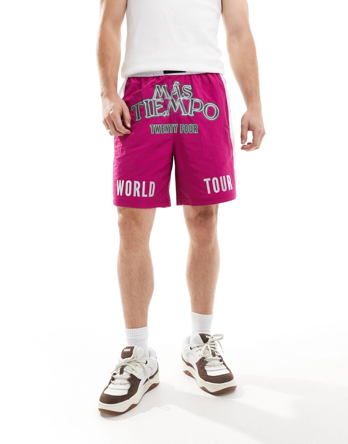 Puma MAS TIEMPO football shorts in magenta - ASOS Sample Sale