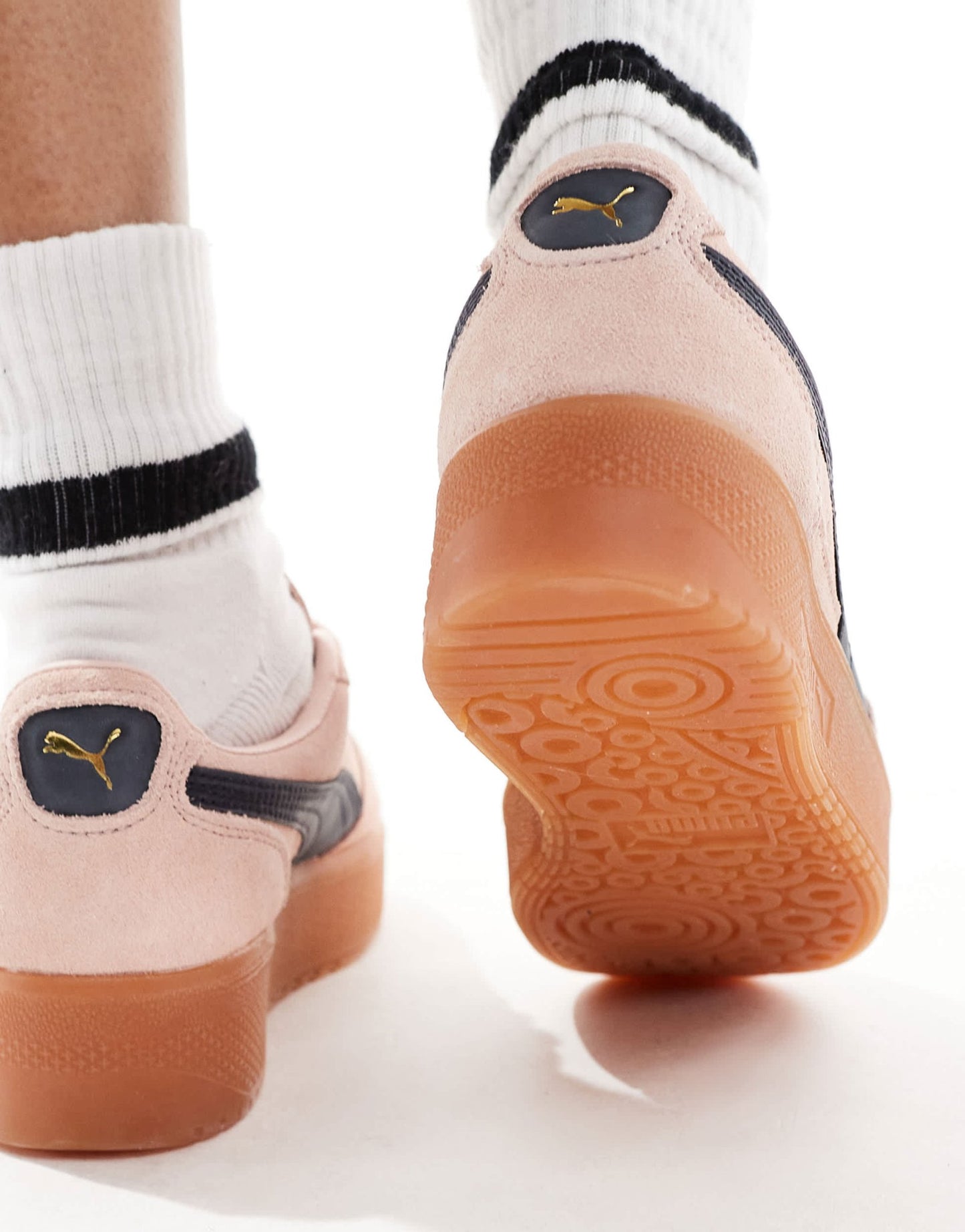 Puma Palermo Elevata trainers in baby pink & navy - ASOS Sample Sale
