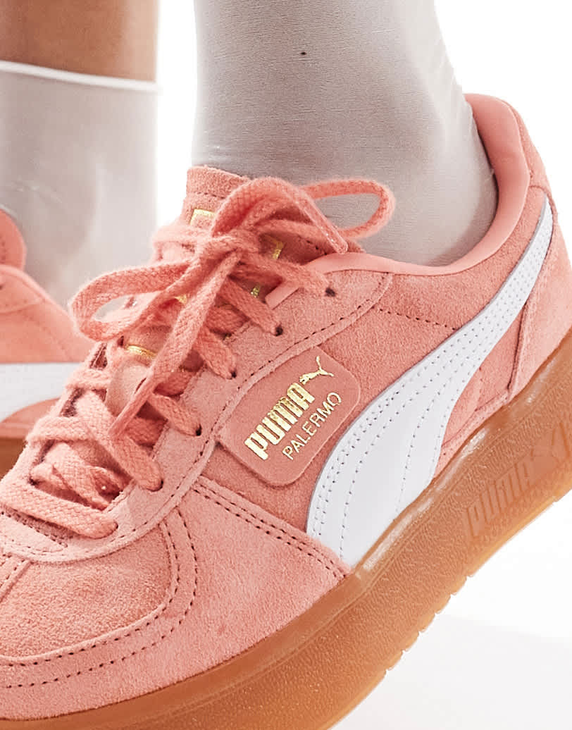 Puma Palermo Eleveta trainers in coral pink - ASOS Sample Sale