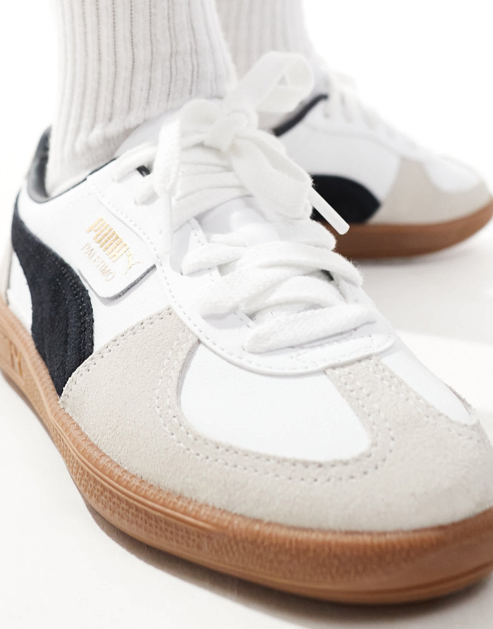 Puma Palermo leather trainers in white - ASOS Sample Sale