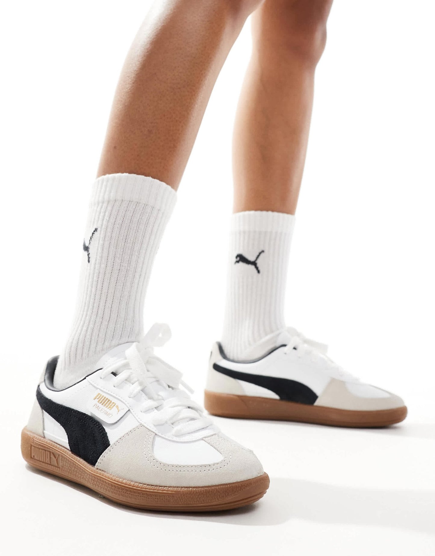Puma Palermo leather trainers in white - ASOS Sample Sale