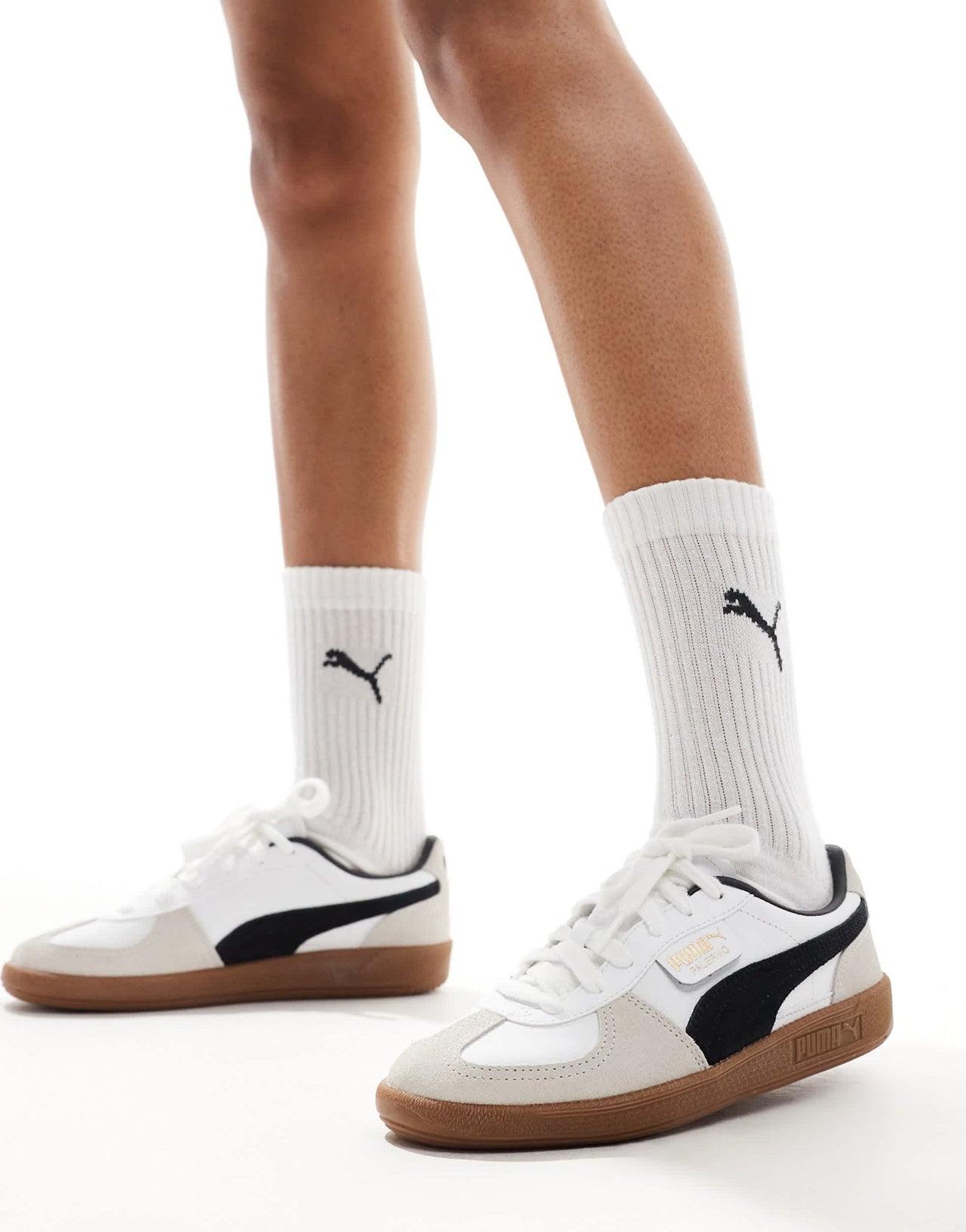 Puma Palermo leather trainers in white - ASOS Sample Sale