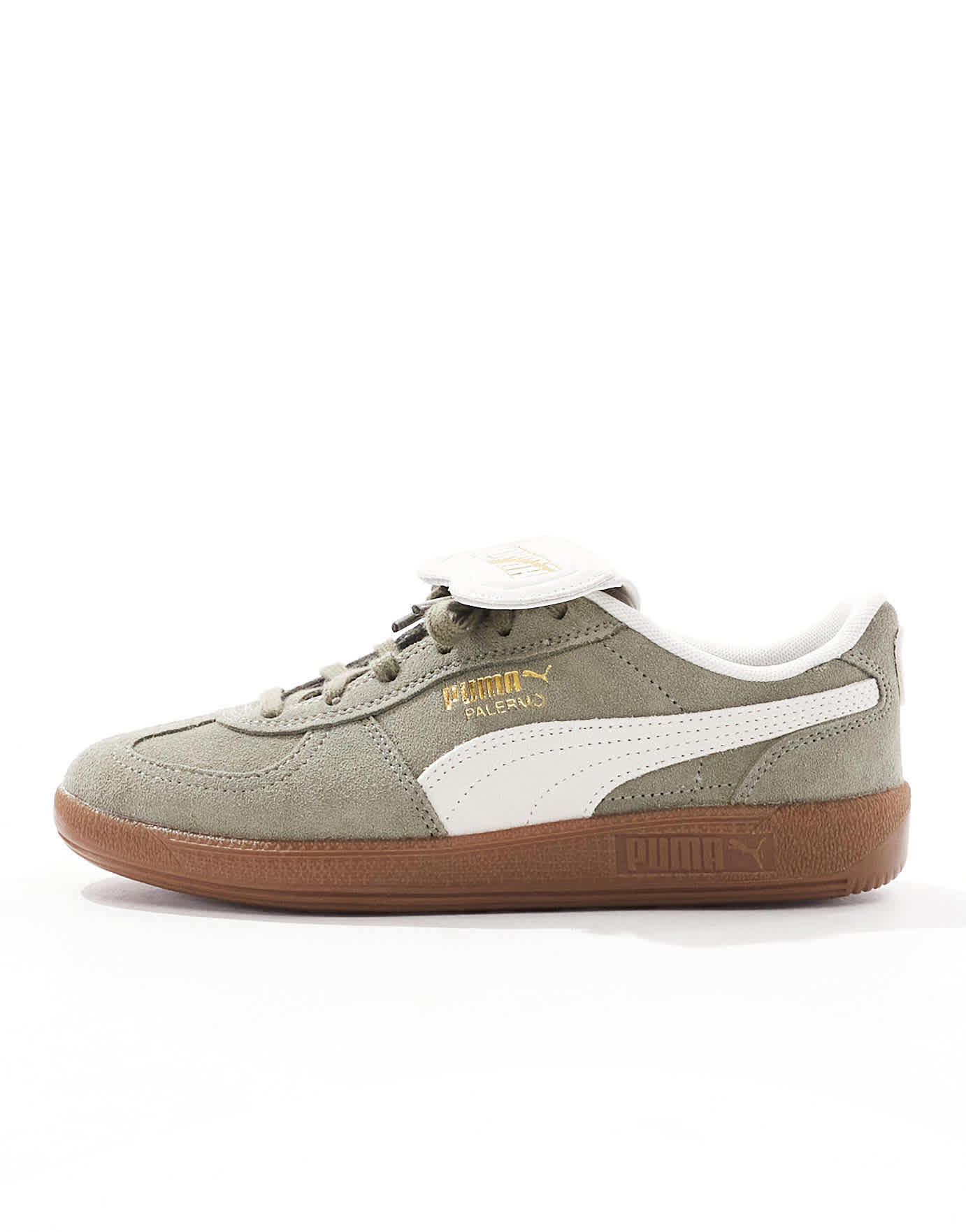 Puma Palermo Premium trainers in green - ASOS Sample Sale