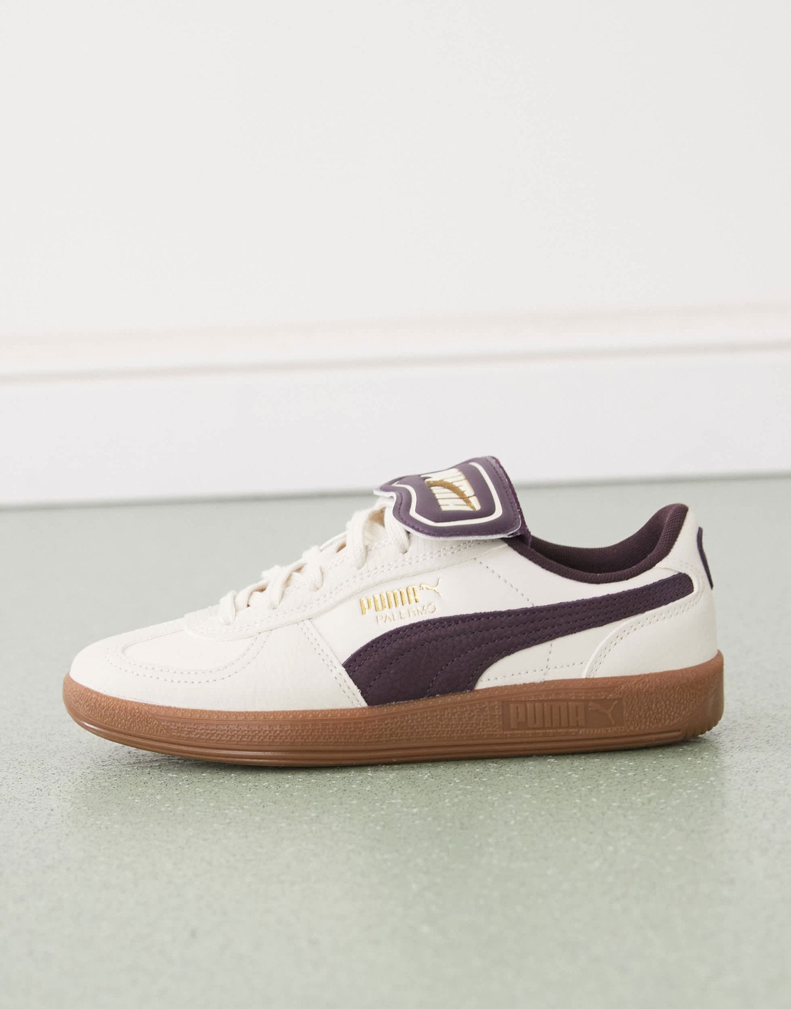 Puma Palermo Premium trainers in off white & plum - ASOS Sample Sale