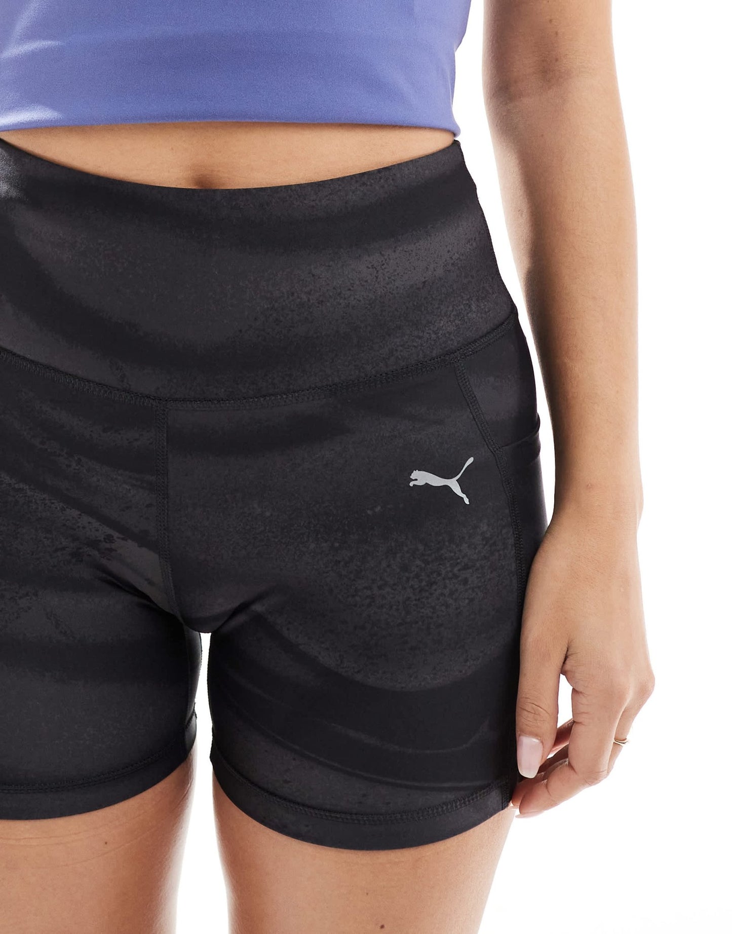 Puma Run Velocity 5'' legging shorts in black camo - ASOS Sample Sale