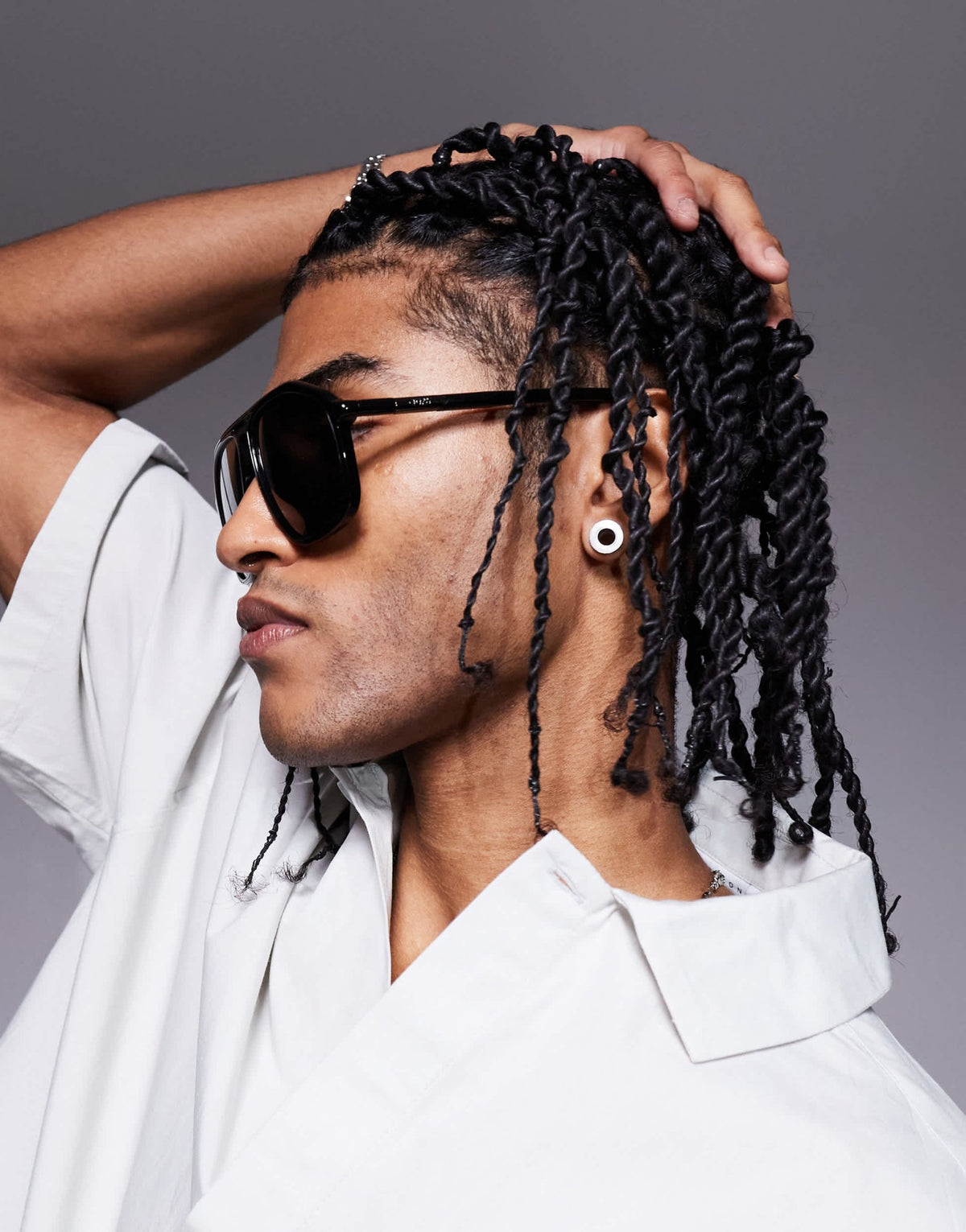 Quay studio sesh shield sunglasses in black - ASOS Sample Sale