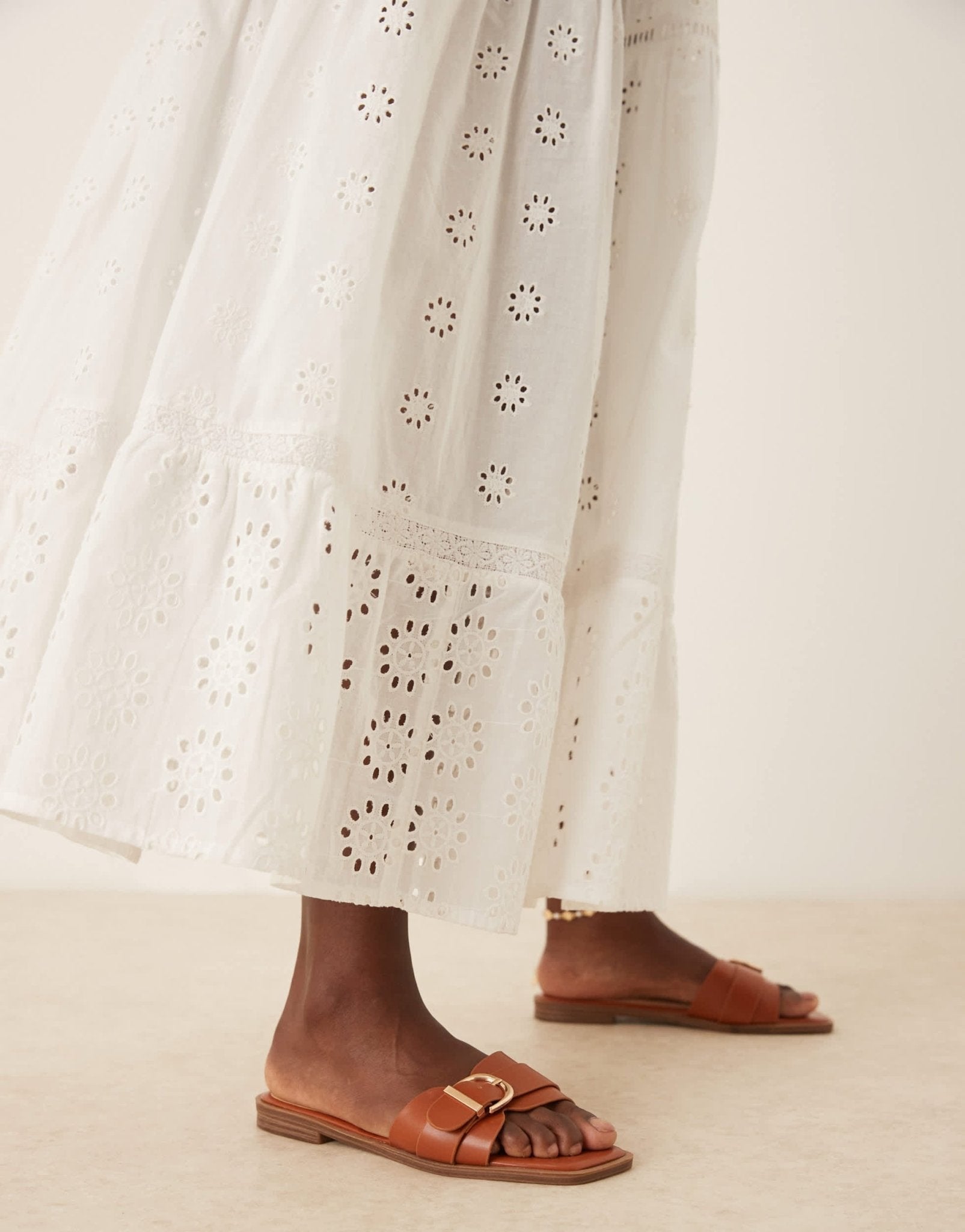 RAID Nikola buckle flat sandals in tan - ASOS Sample Sale