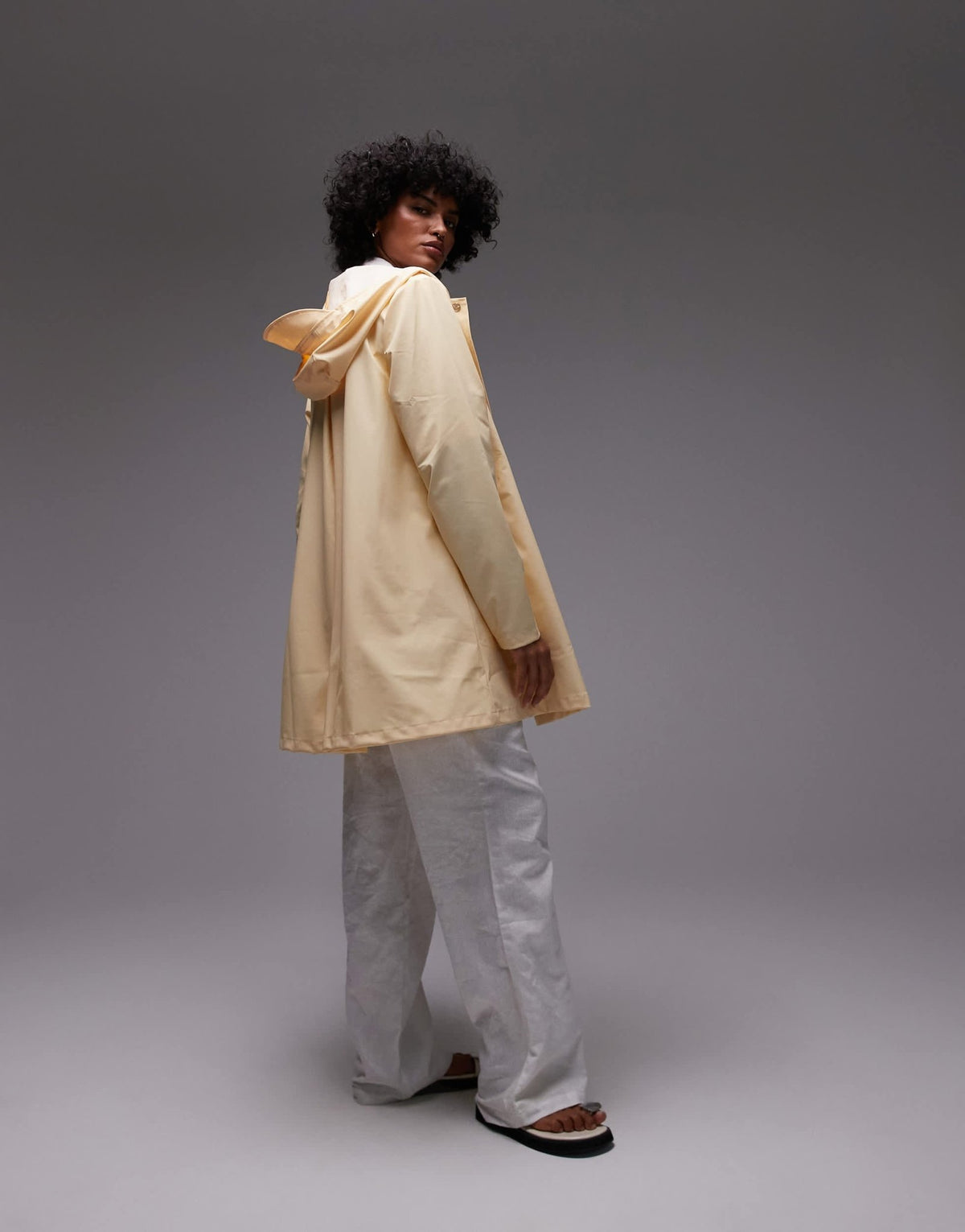 Rains A-line waterproof jacket in light peach - ASOS Sample Sale