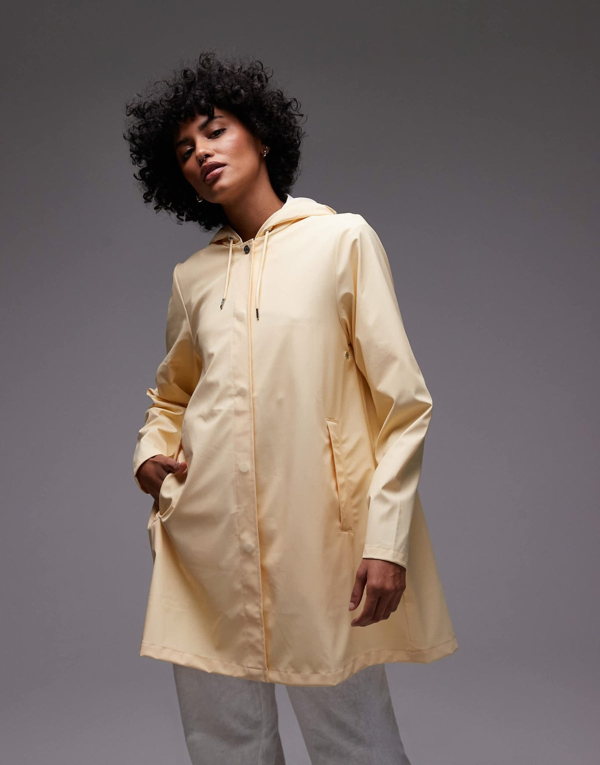 Rains A-line waterproof jacket in light peach - ASOS Sample Sale
