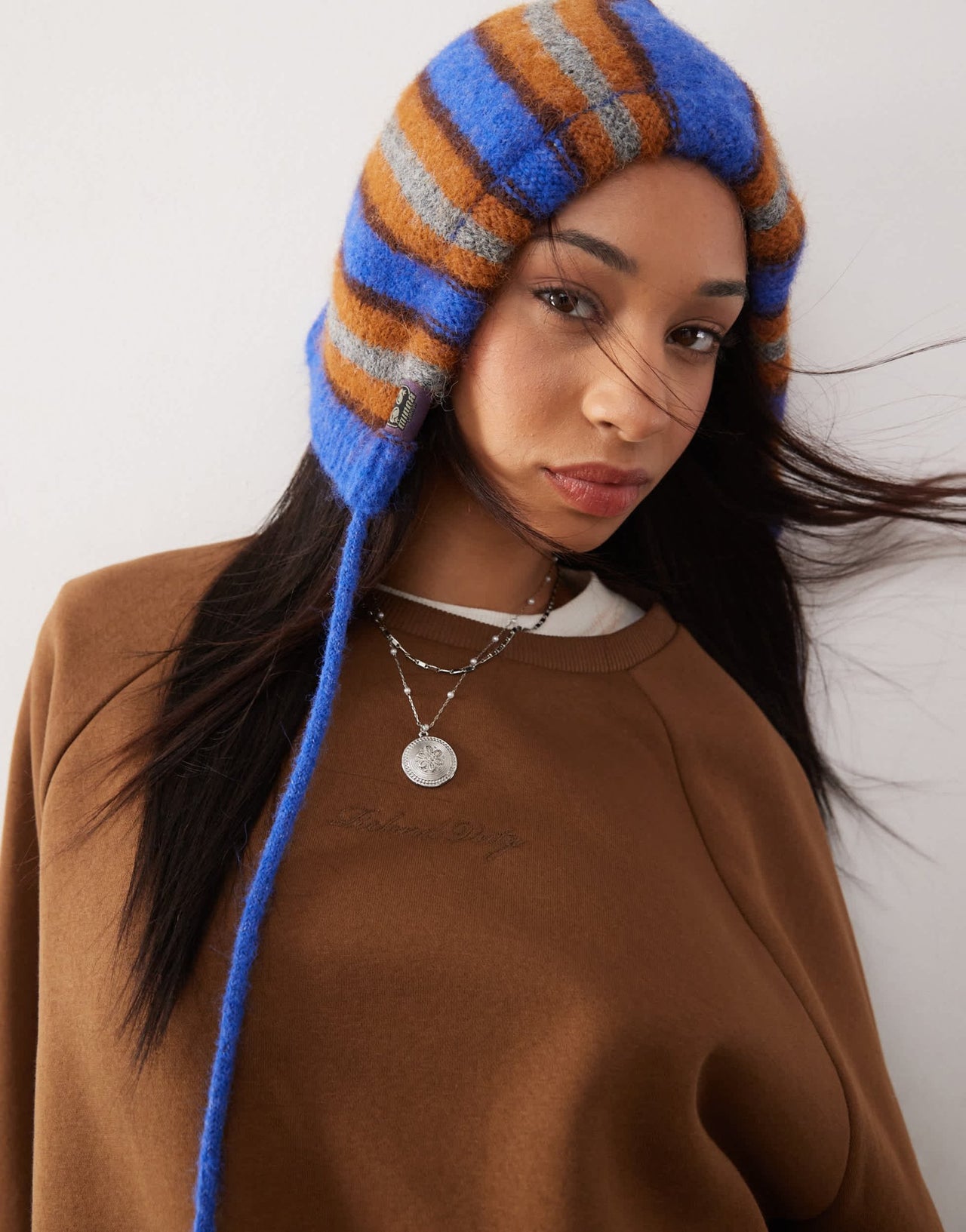 Reclaimed Vintage balloon sleeve raglan sweat co - ord in tobacco brown - ASOS Sample Sale
