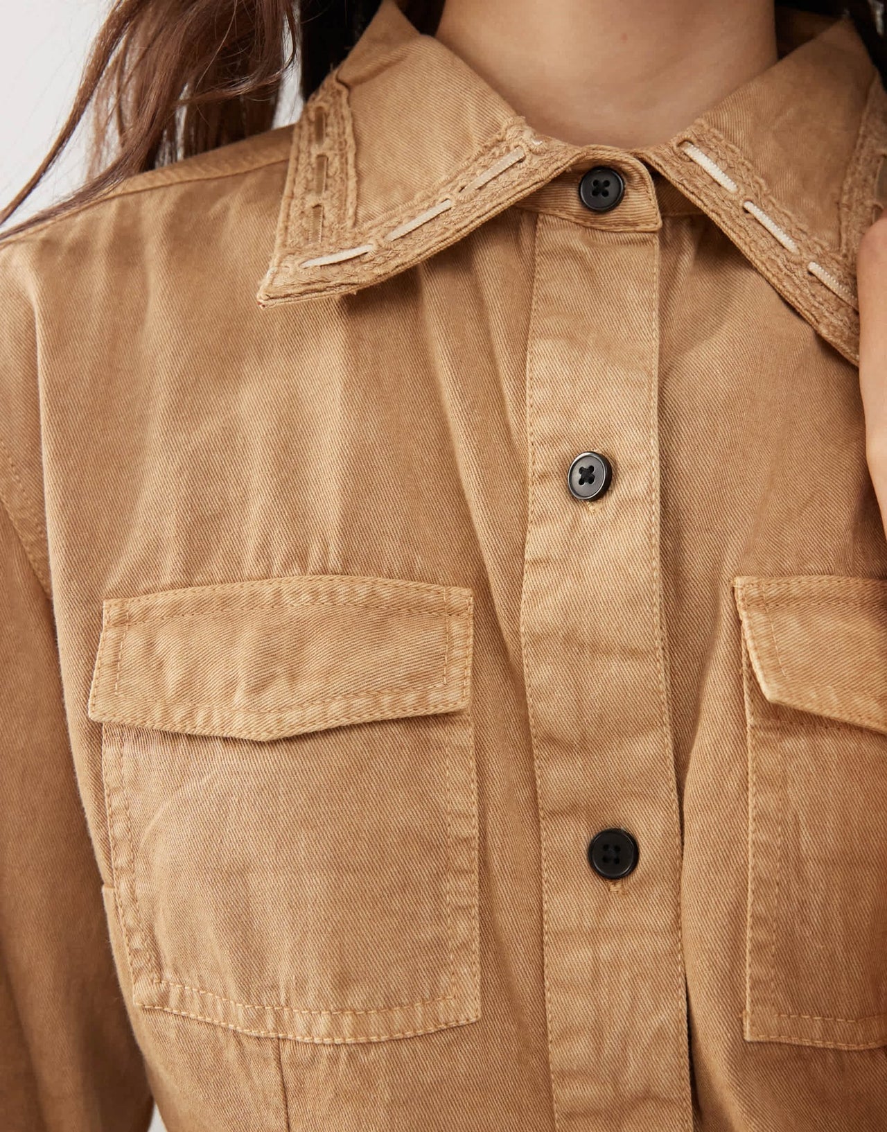 Reclaimed Vintage mini shirt dress with bow detail in brown - ASOS Sample Sale