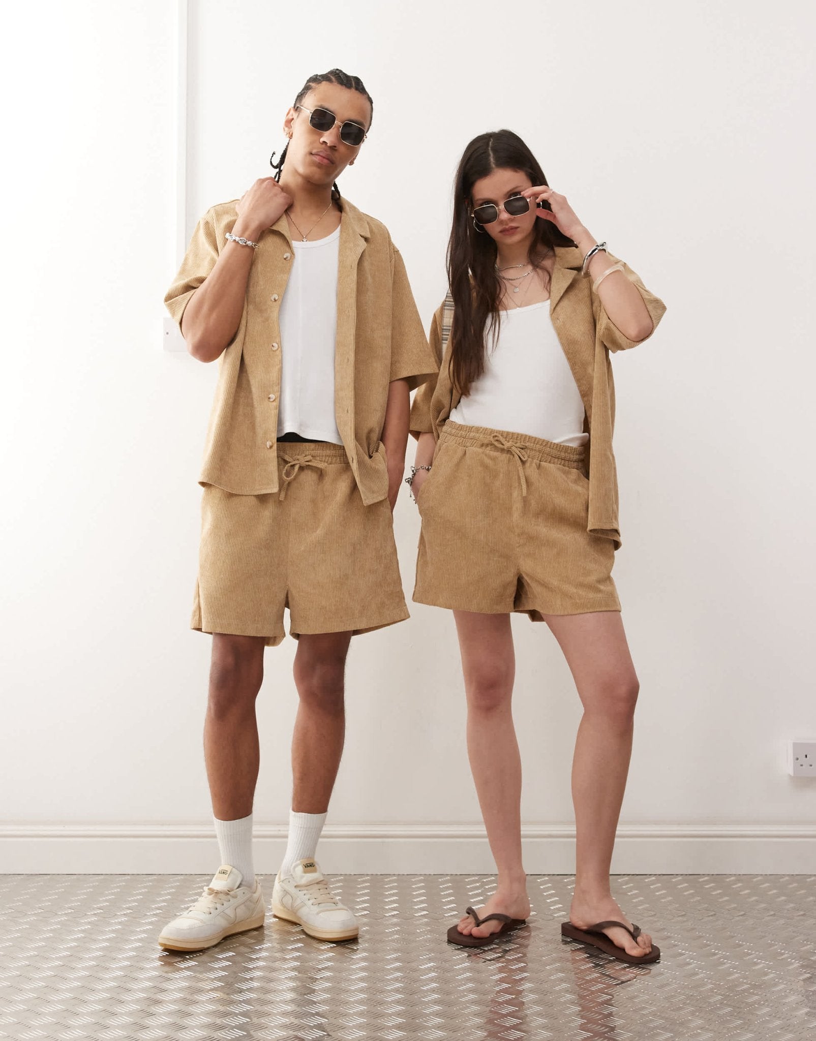 Reclaimed Vintage unisex cord short in brown - ASOS Sample Sale