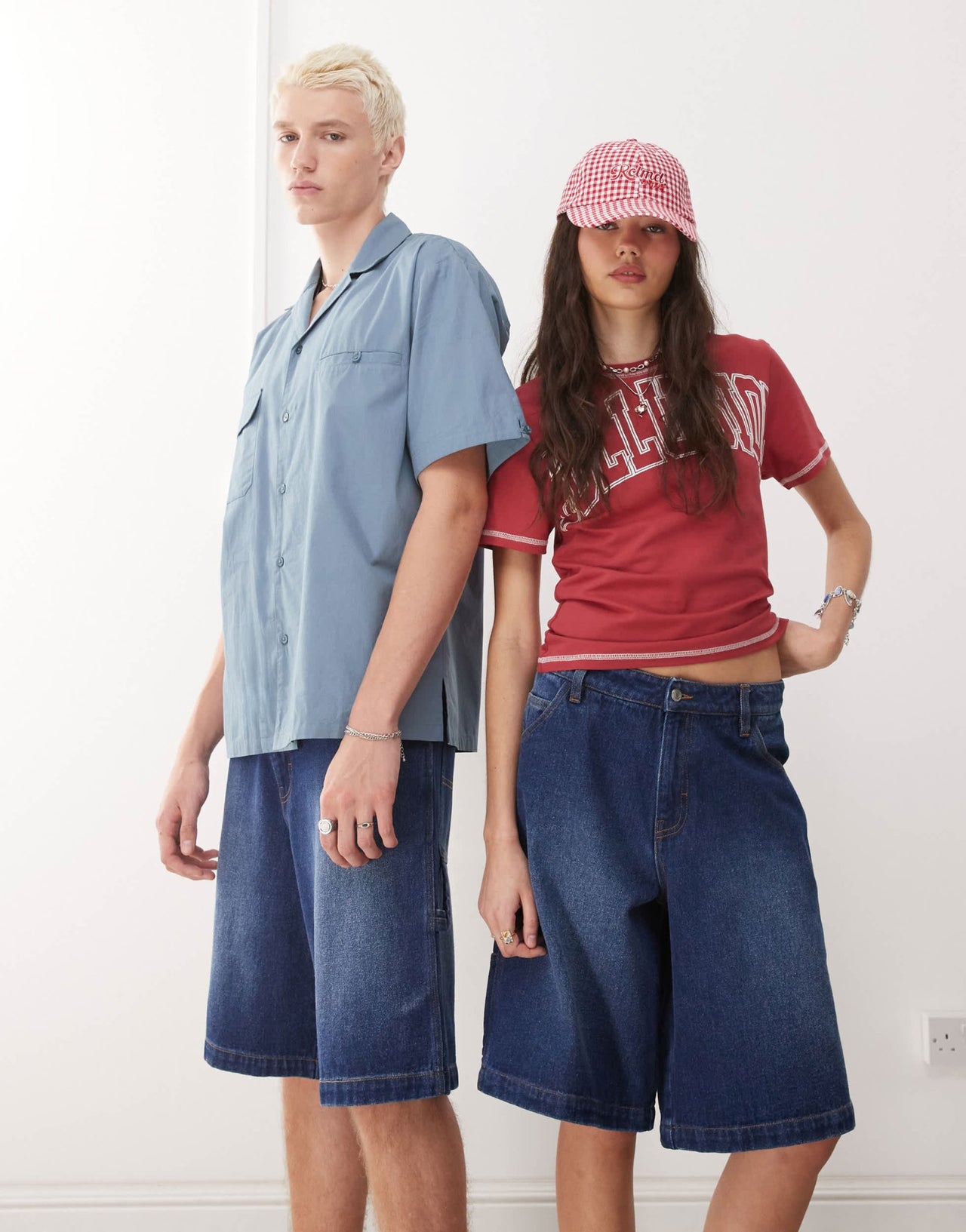 Reclaimed Vintage unisex denim skate short in denim blue wash - ASOS Sample Sale