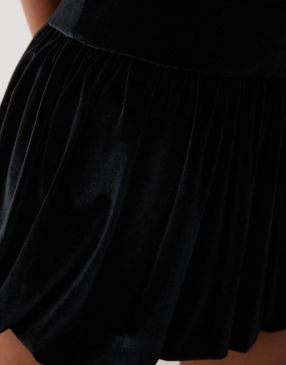 Reclaimed Vintage velvet mini puffball skirt in black - ASOS Sample Sale