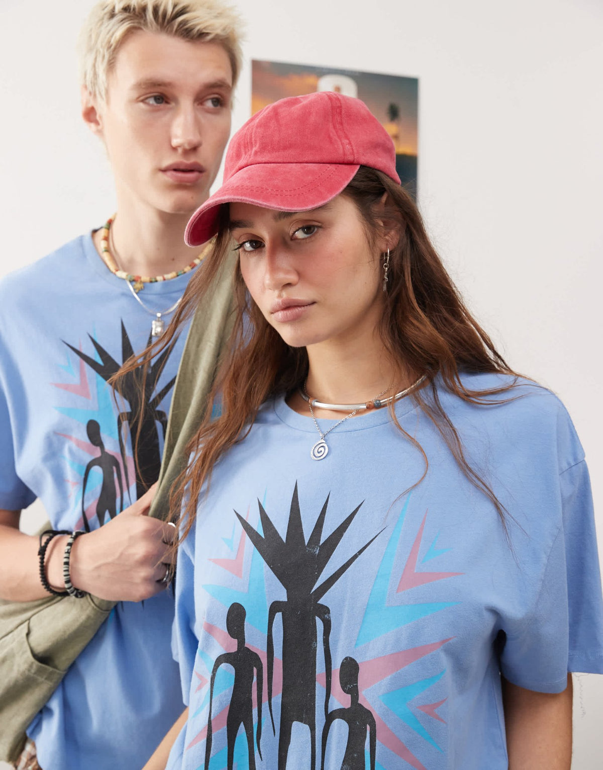 Reclaimed Vintage x Outer Banks unisex t-shirt with graphic in washed blue - ASOS Sample Sale