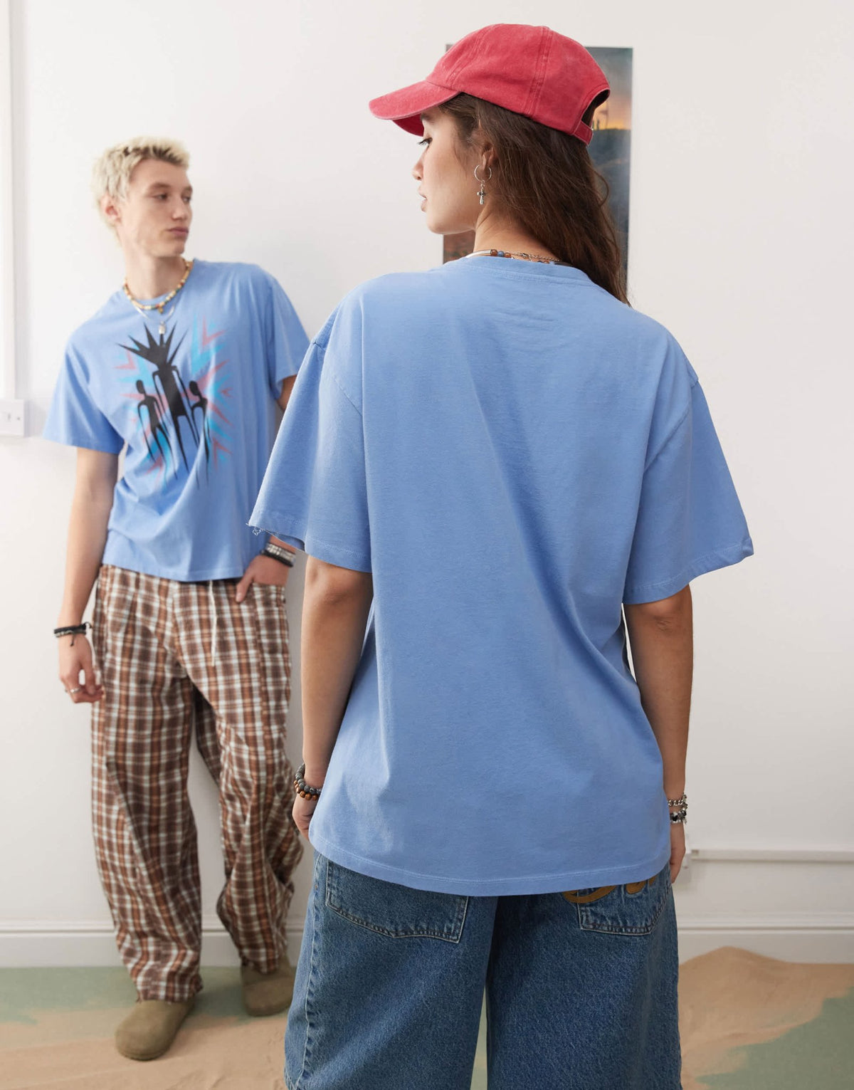 Reclaimed Vintage x Outer Banks unisex t-shirt with graphic in washed blue - ASOS Sample Sale